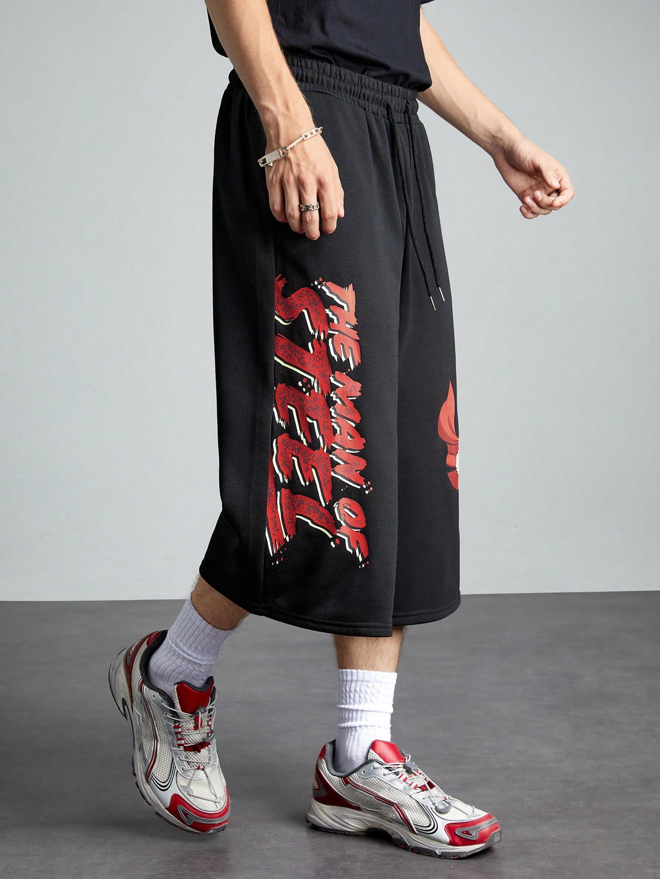 SUPERMAN X ROMWE Men's Character Print Drawstring Pants