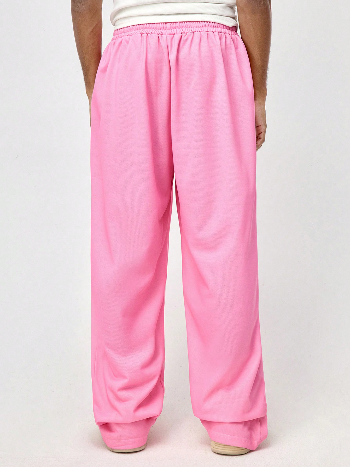 ROMWE Avant Men Star & Slogan Print Drawstring Waist Sweatpants, School