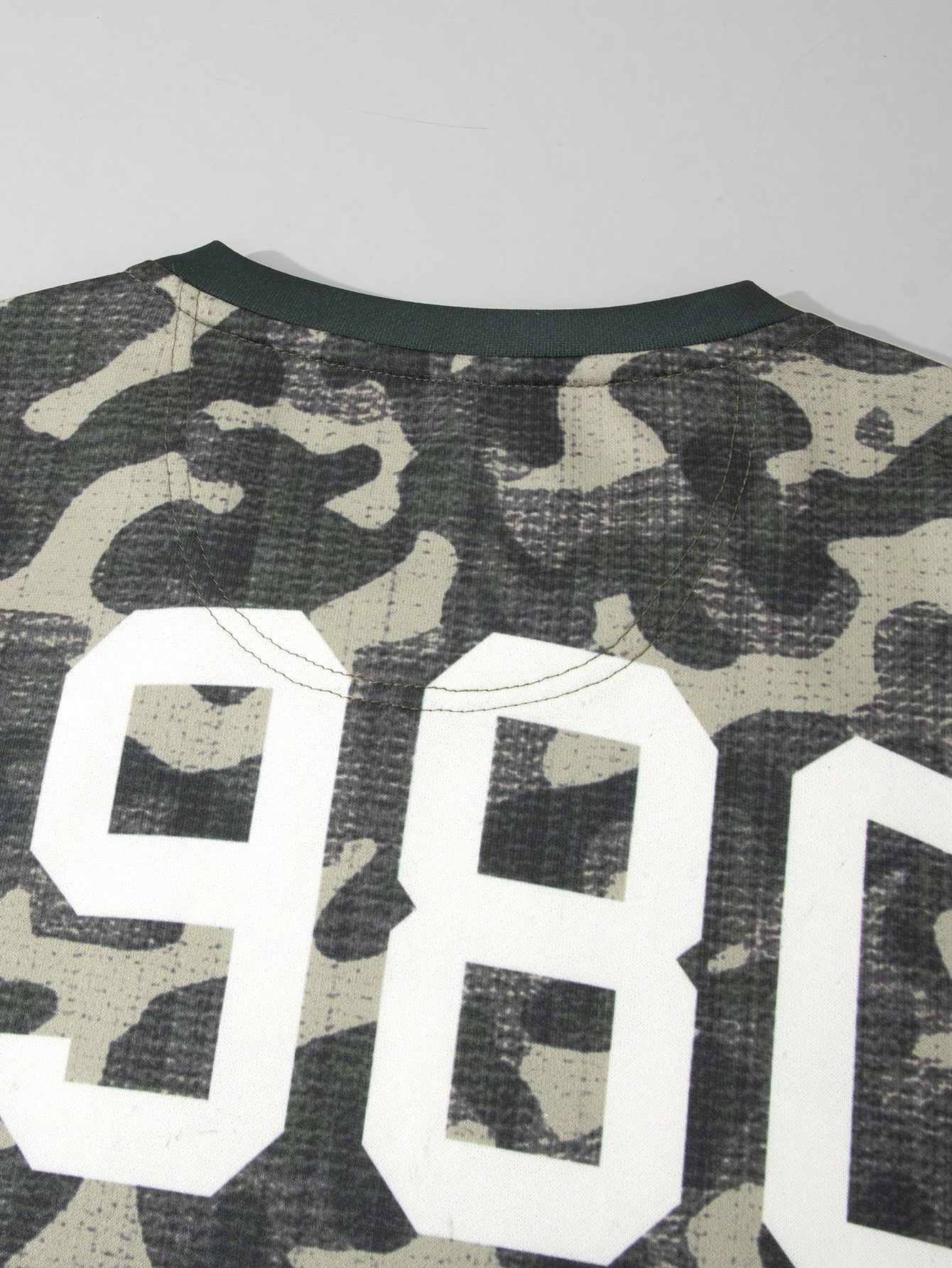 Street Life Men Vintage Distressed Camouflage Loose Short Sleeve T-Shirt