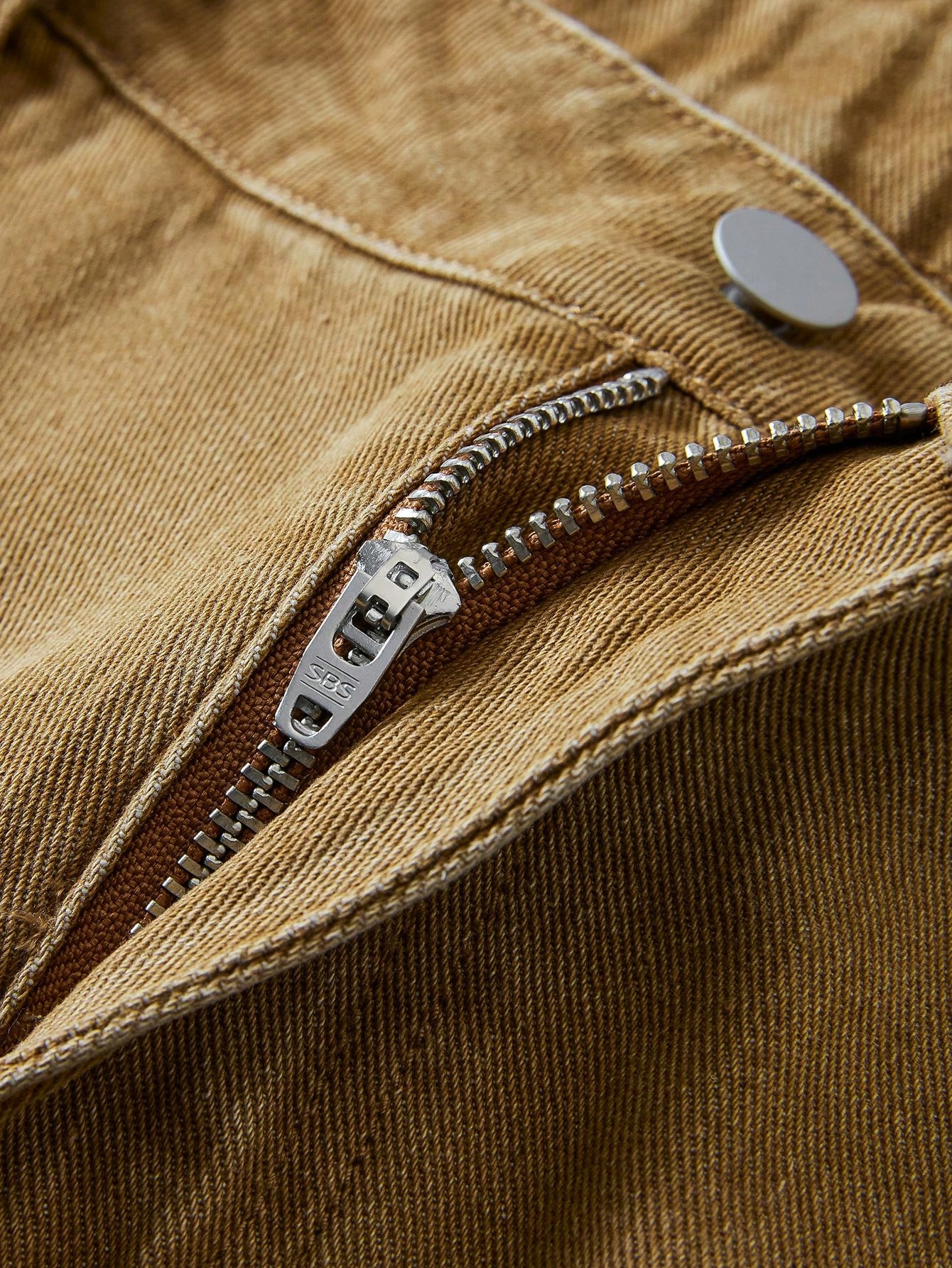 Street Life Men's Front Button Pockets Raw Edge Simple Casual Denim Shorts