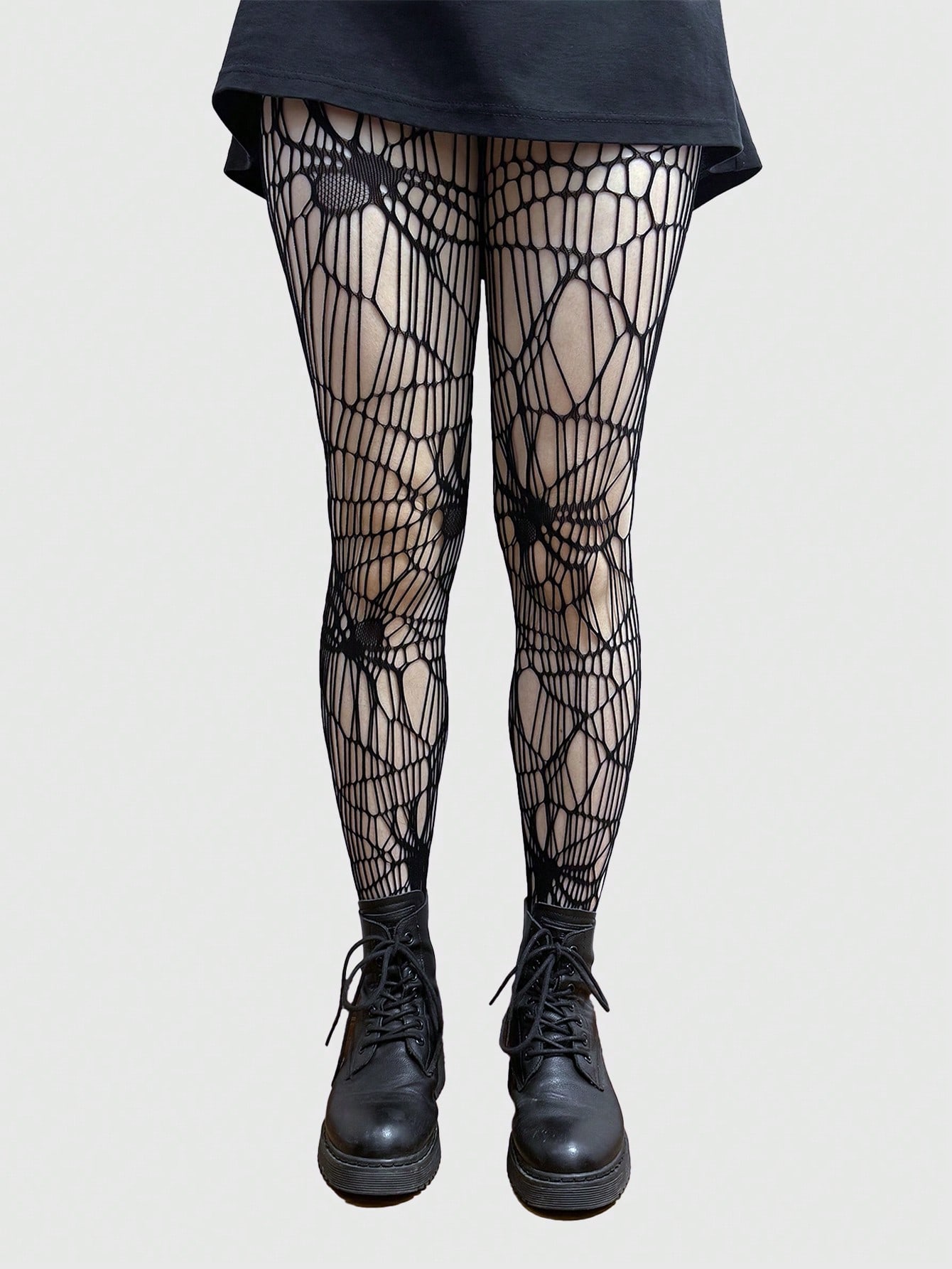Goth 1pair Spider Web Pattern Fishnet Tights