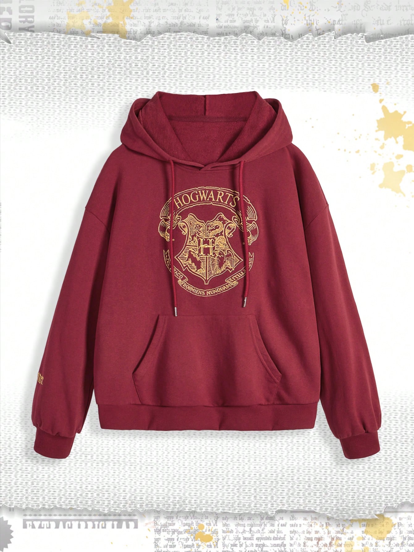 Harry Potter | ROMWE Plus Size Women Embroidered Design Loose Fit Sweatshirt