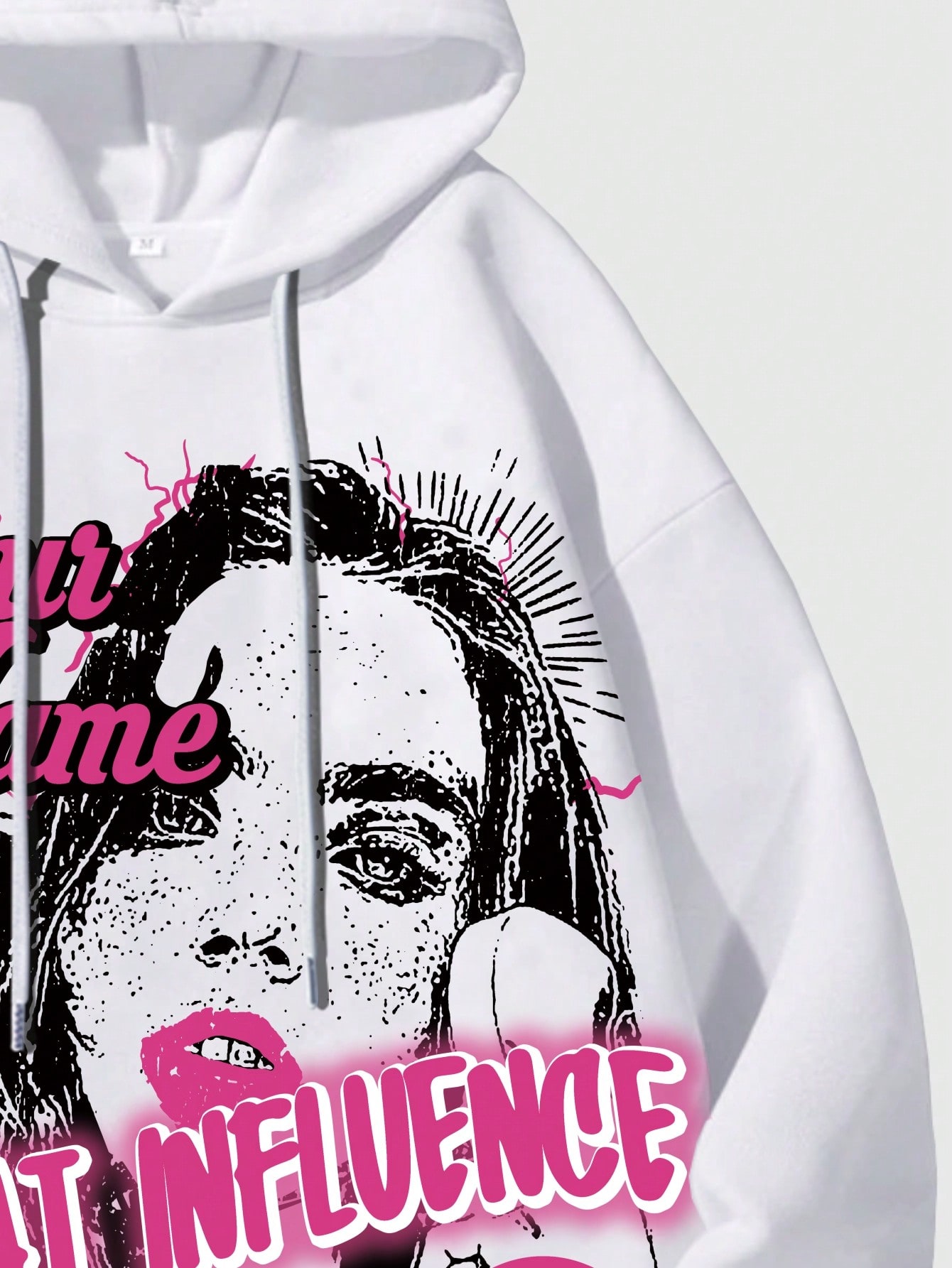 Street Life Men's Casual Loose Letter & Figure Print Drawstring Hooded Sweatshirt, Spring & Fall