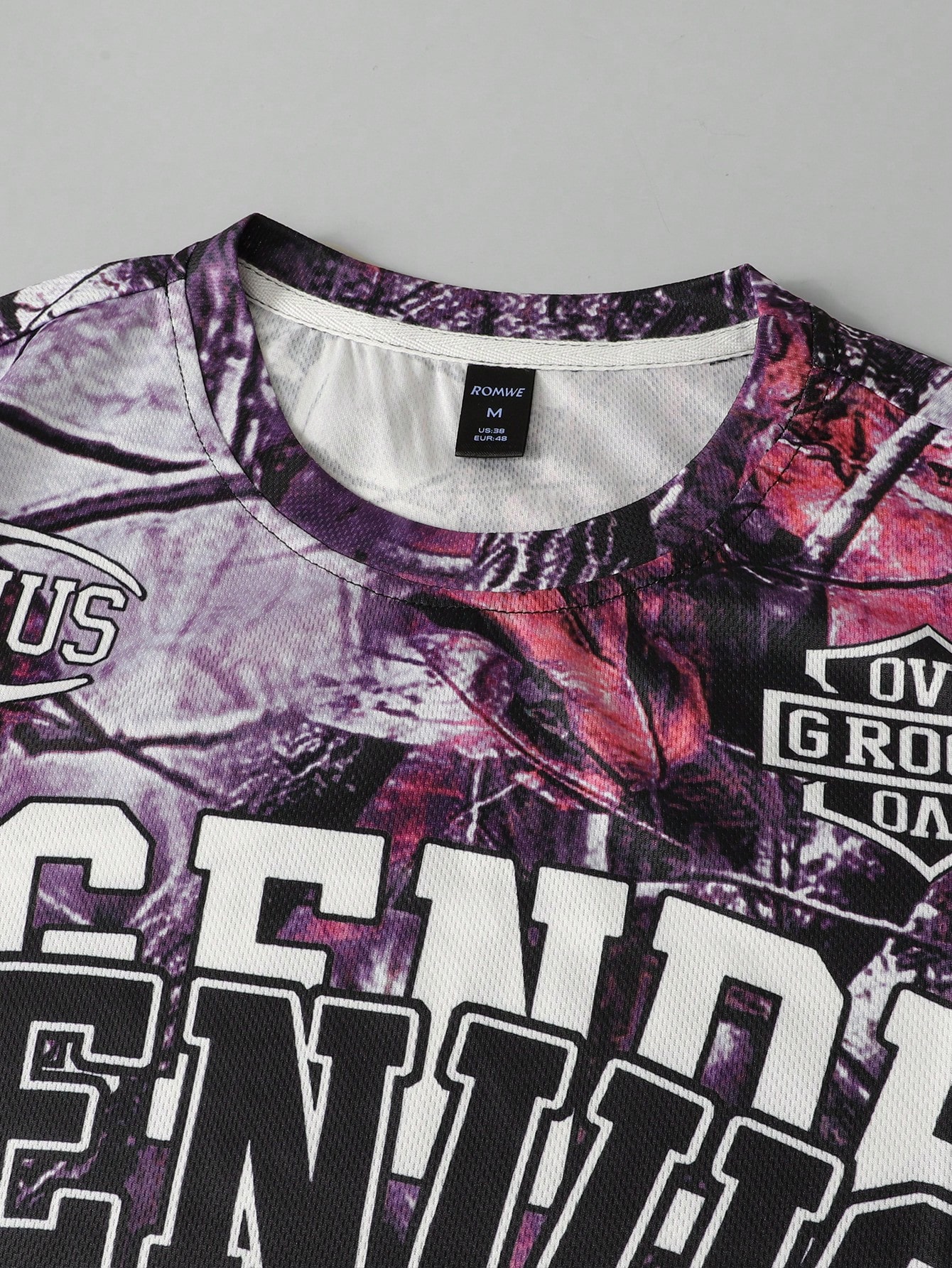 Street Life Men's Branch & Dead Wood Camouflage Print Short Sleeve T-Shirt, Streetwear Summer