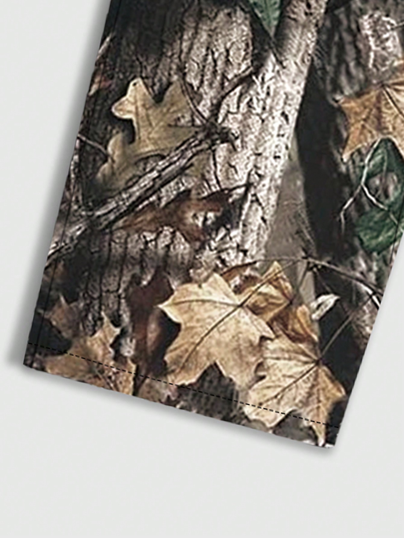 Street Life Men's Letter & Leaf Print Drawstring Waist Relaxed Straight Leg Casual Camo Pants