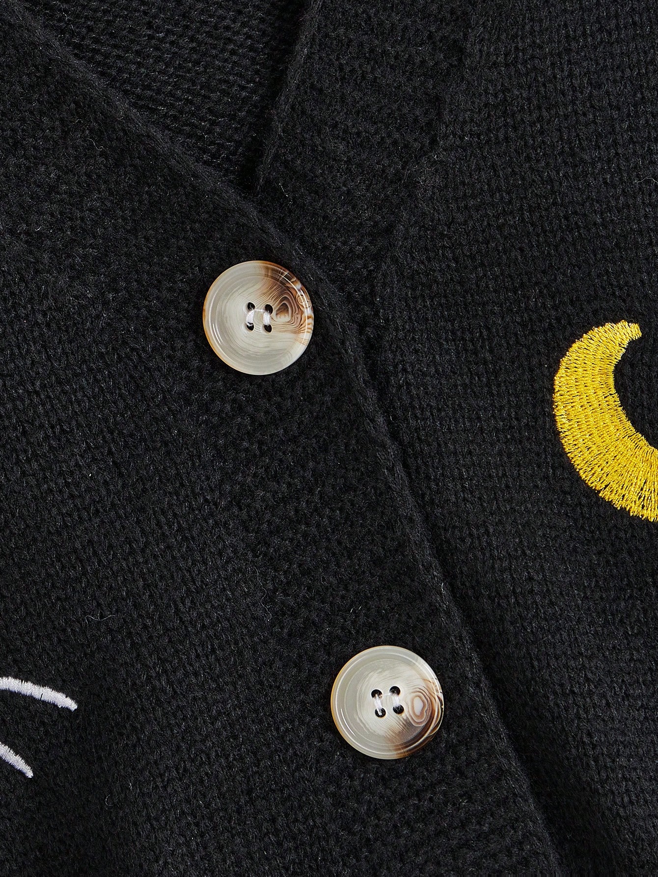 Goth Ladies' Halloween Embroidered Knitted Cardigan