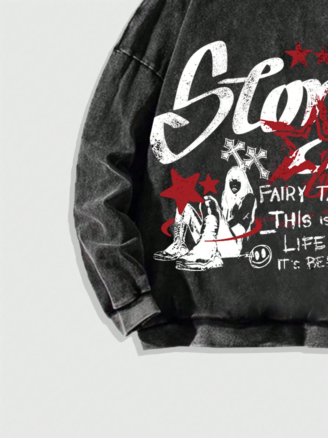 Street Life Men's Casual Snowflake & Letter Print Hoodie Sweatshirt, Suitable For Autumn/Winter