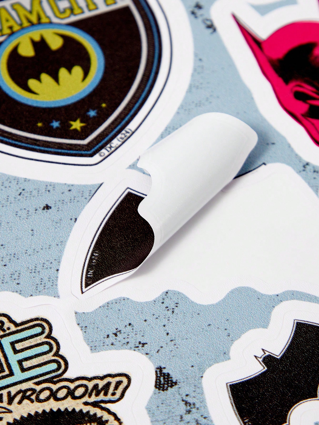 Batman X ROMWE Cartoon Characters & Letter Pattern Wall Decals,Renovation Stickers Peel Wall Panels,Wall Paper, Spring Decoration Items Refresh Your Home