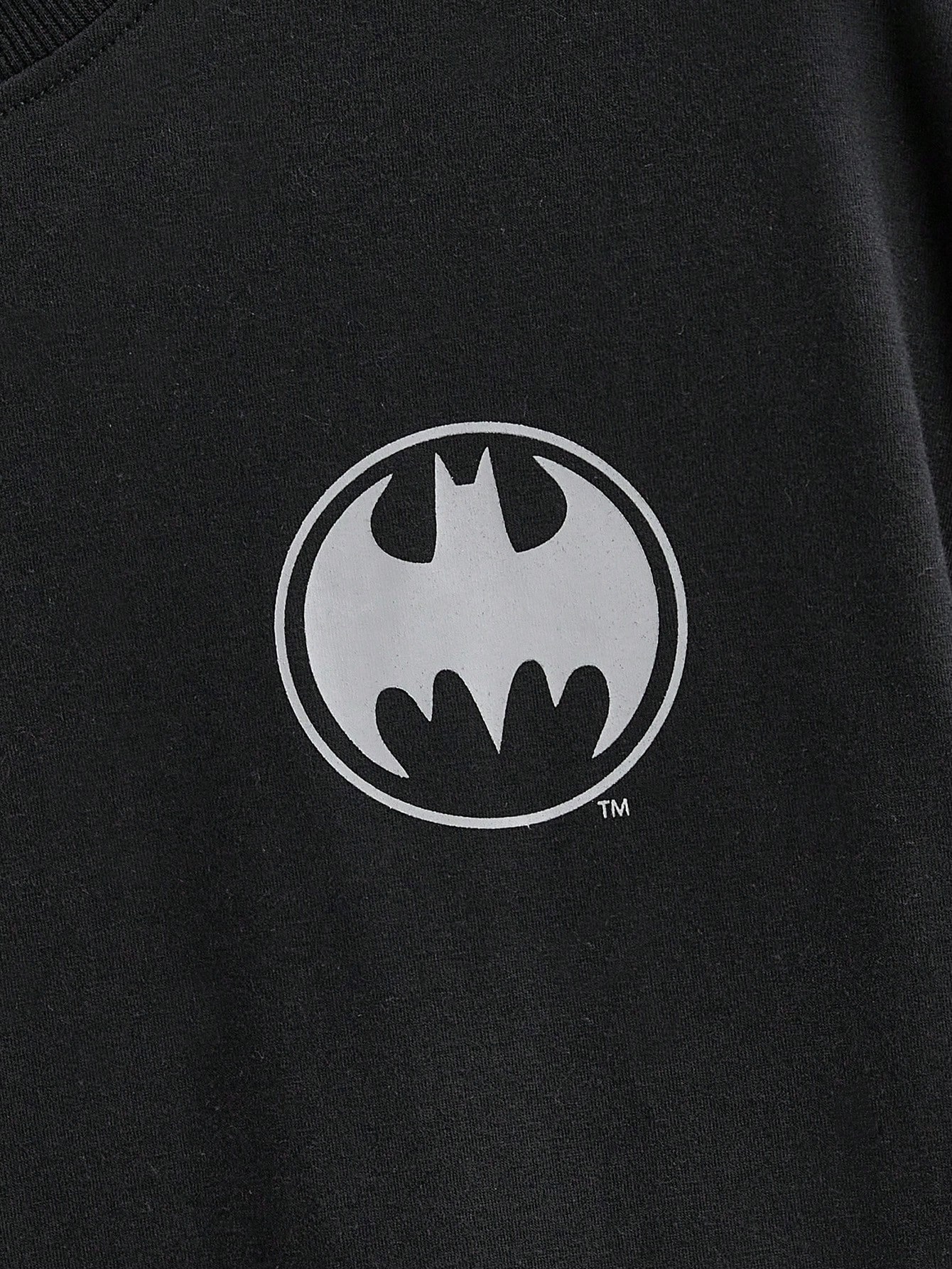 Batman X ROMWE Women's Anime Hero And Letter Graphic Drop Shoulder Oversize Casual Tee , Summer