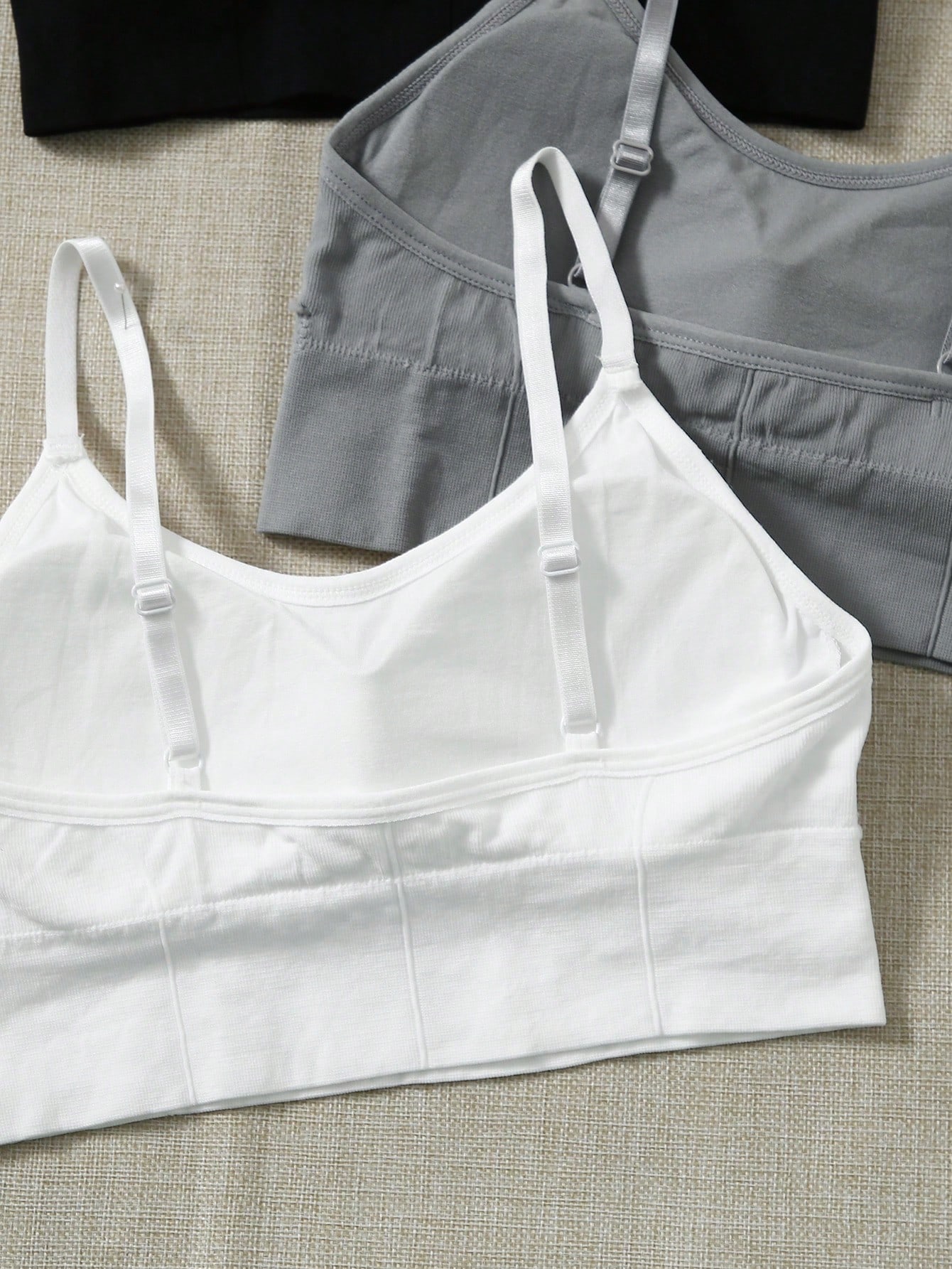 3pcs Medium Support  Solid Sports Bra