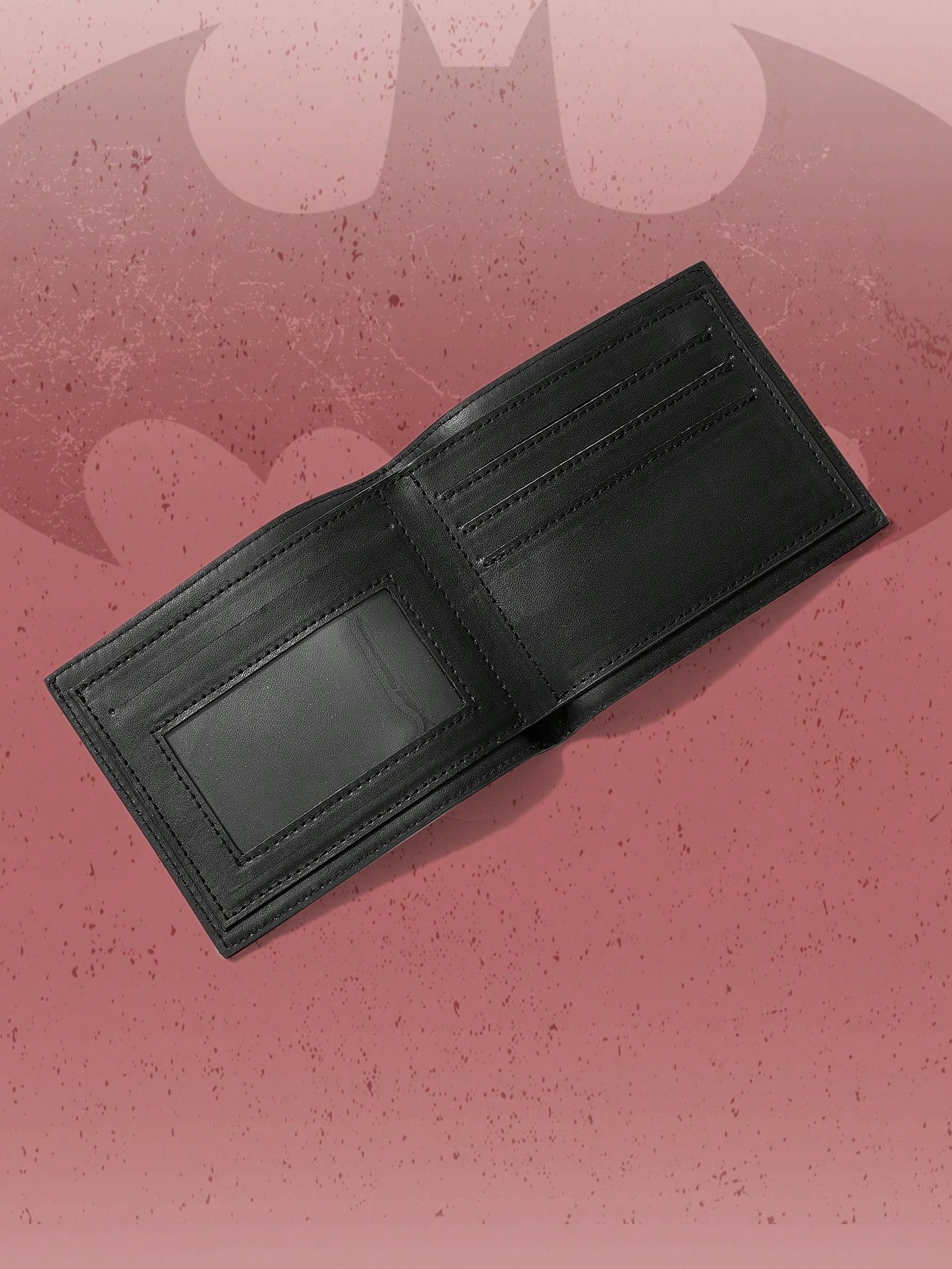 Batman X ROMWE Men's Compact Wallet, Minimalist And Fashionable Multi-Card Slots Clutch Purse, Portable Cash Holder For Business Professionals, Office Workers, University Students, Valentine's Day Gift