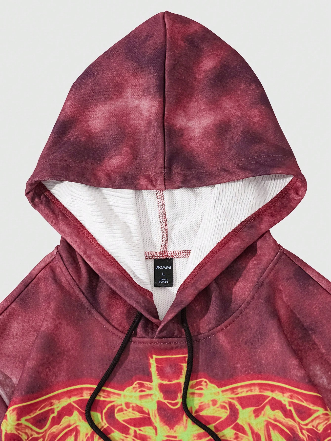 Street Life Men's Autumn/Winter Skeleton Print Drawstring Hooded Casual Sweatshirt