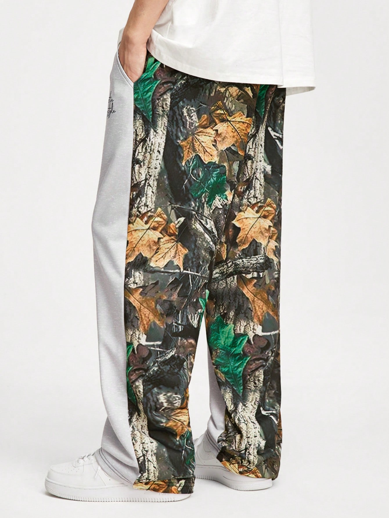 Street Life Men's Front Tie All Over Camo Print Casual Sweatpants