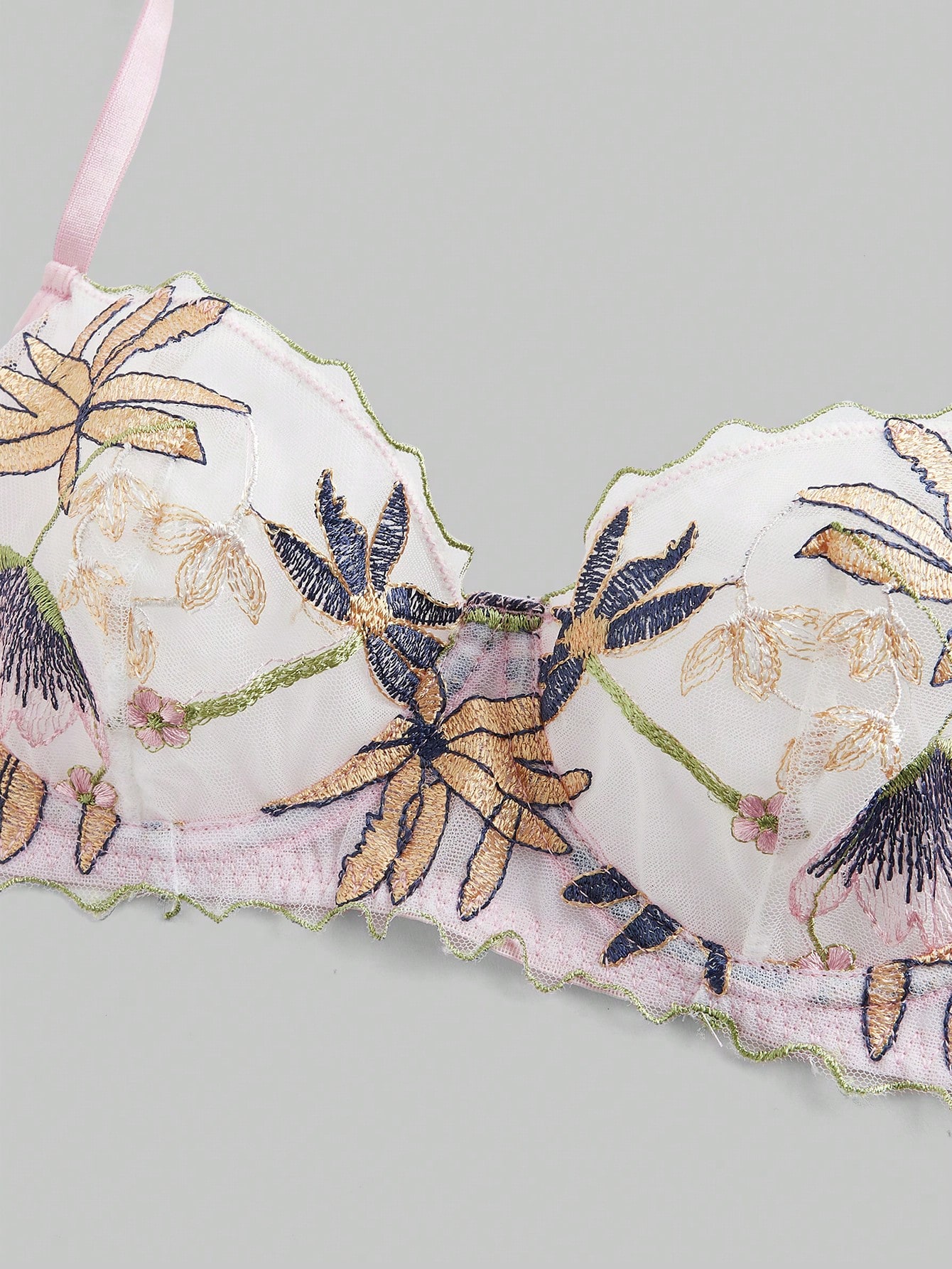 Fairycore Women's Embroidered Sexy Lingerie Set