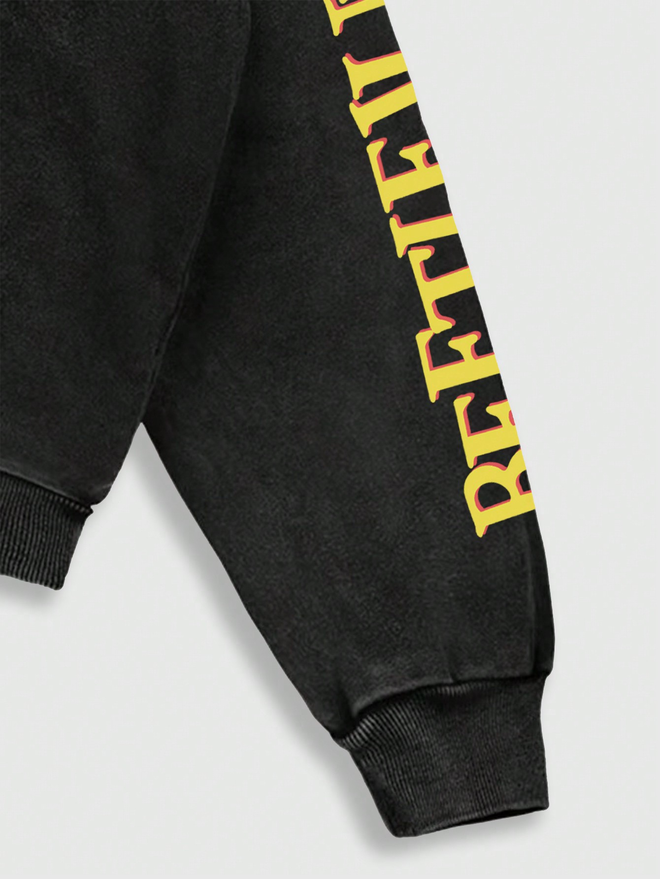 Beetlejuice | ROMWE Men's Casual Oversized Graphic & Letter Print Drop Shoulder Hoodie With Kangaroo Pocket, Spring & Autumn