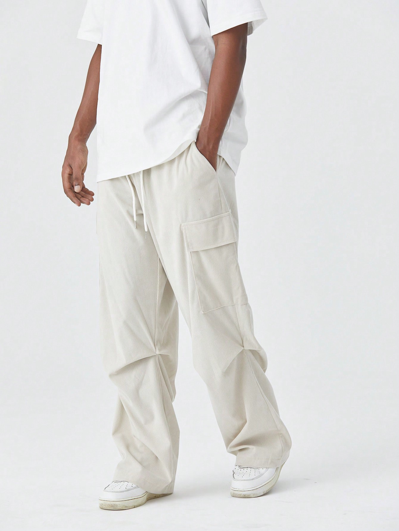 Street Life Men's Drawstring Daily Casual Solid Color Simple Fashion Trend Wear Trousers
