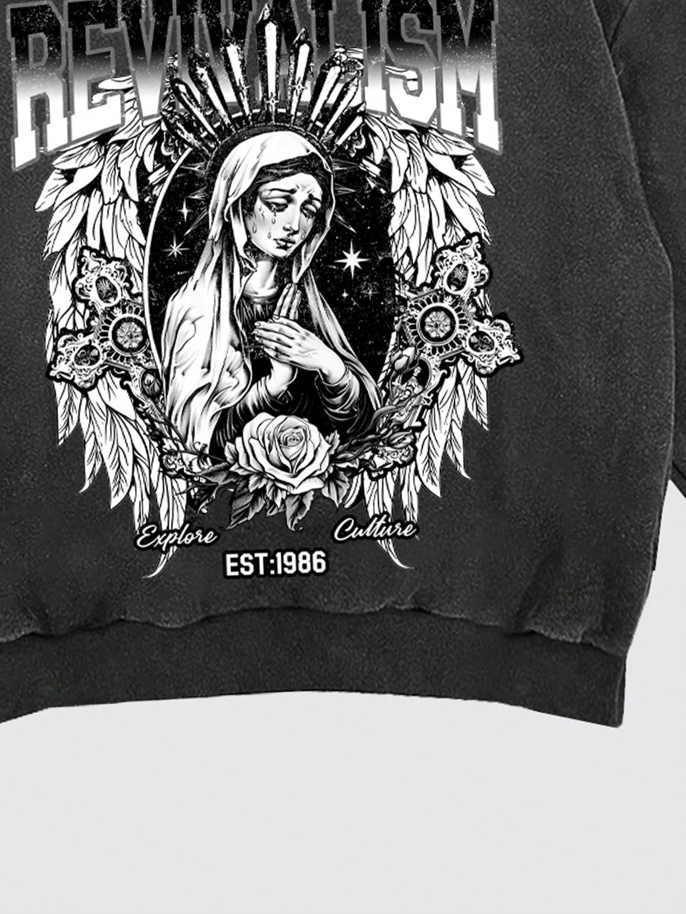 Street Life Men's Washed Vintage Oversized Short Hooded Sweatshirt, Summer High Street Style
