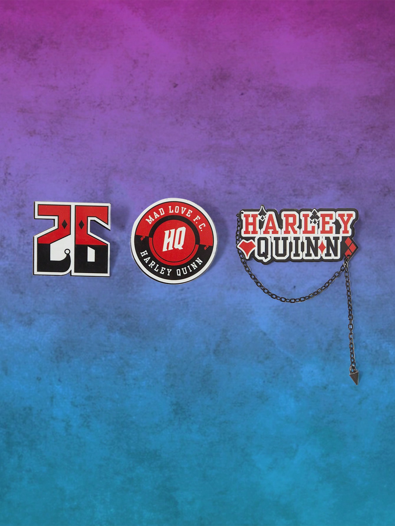 Harley Quinn | ROMWE 3pcs Number & Letter Design Brooch