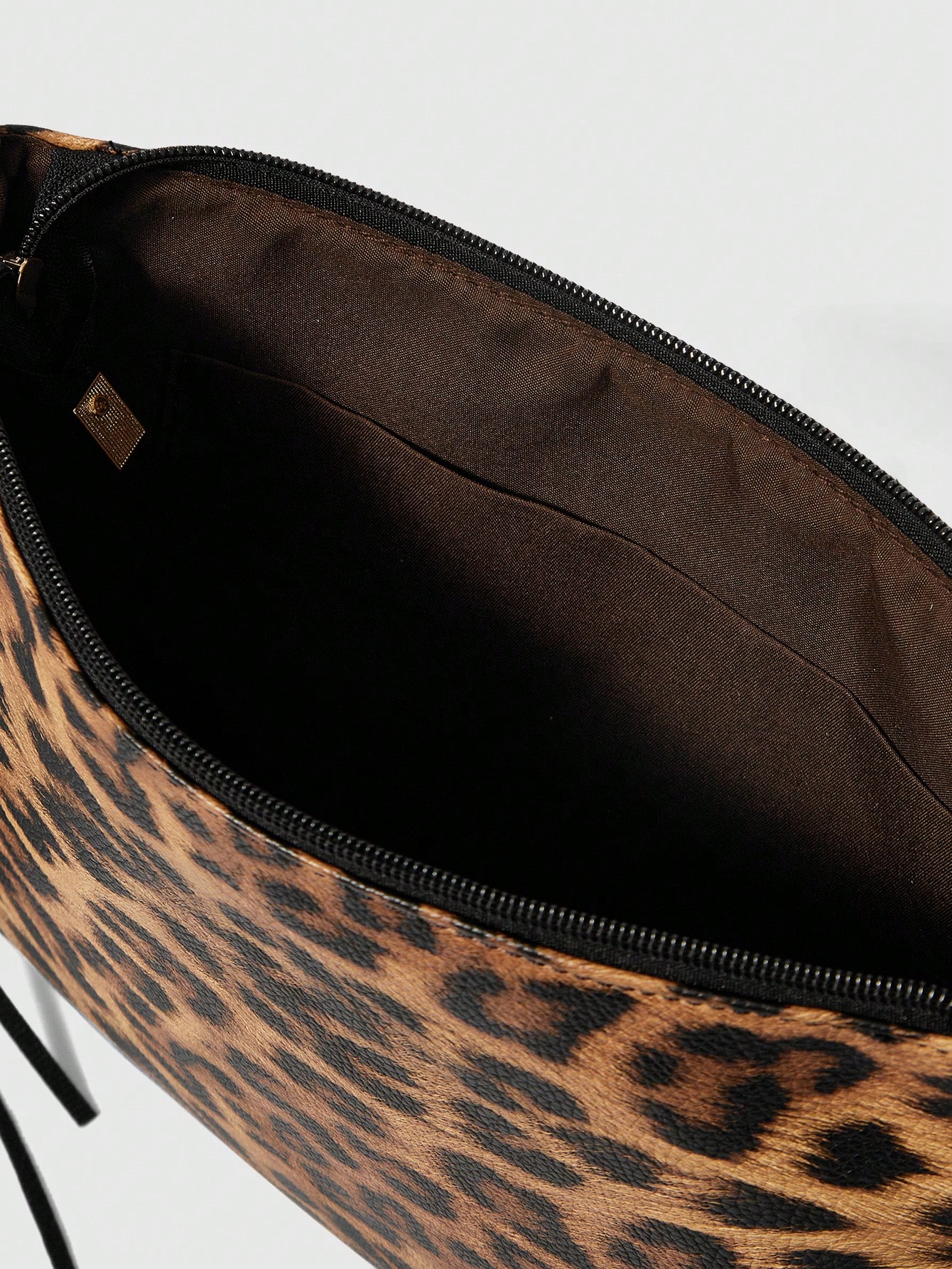 Grunge Punk 1pc Punk Dark Leopard Print Women Shoulder Bag