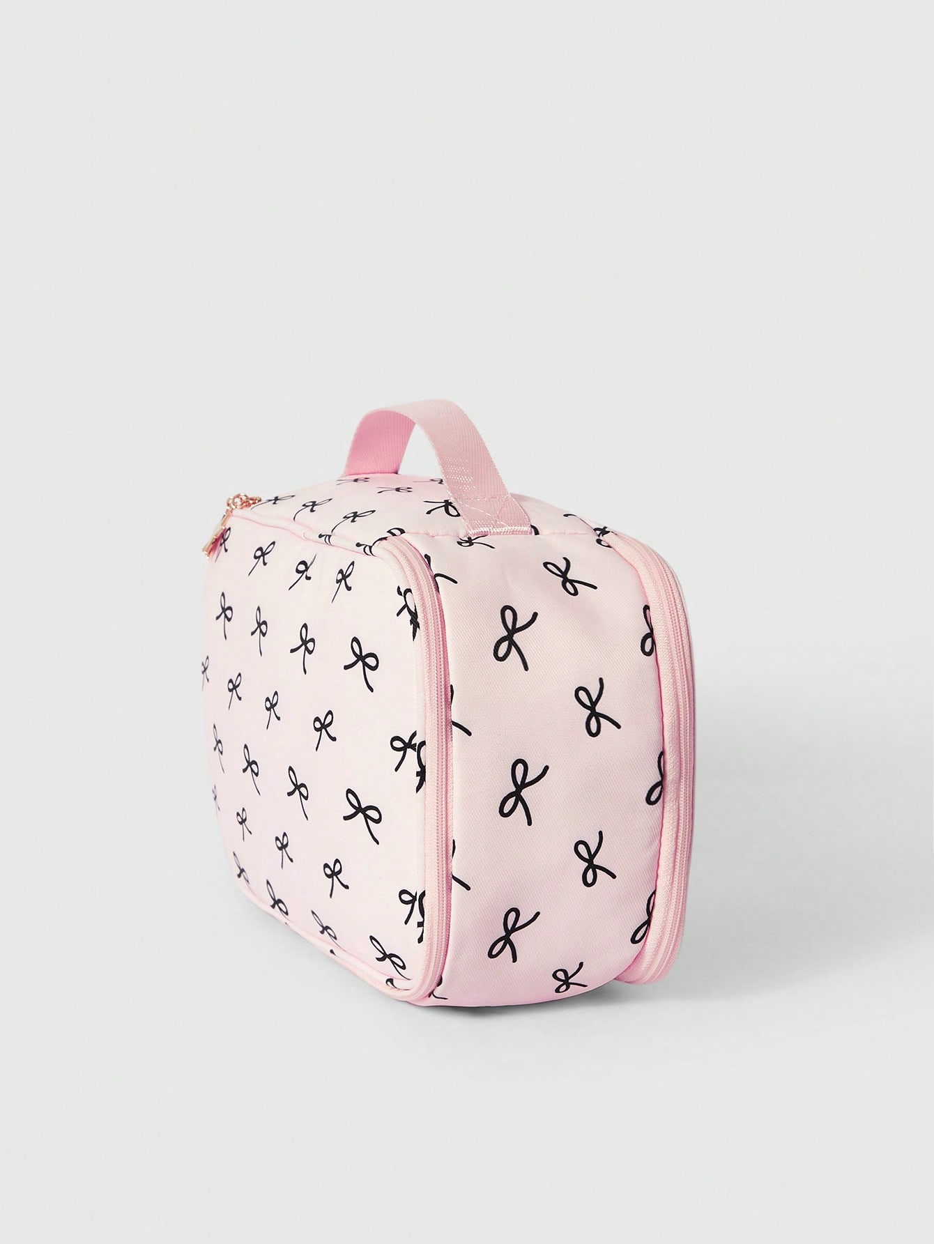 Kawaii Cartoon Pink Bow Large Capacity Portable Cosmetic Pouch For Women