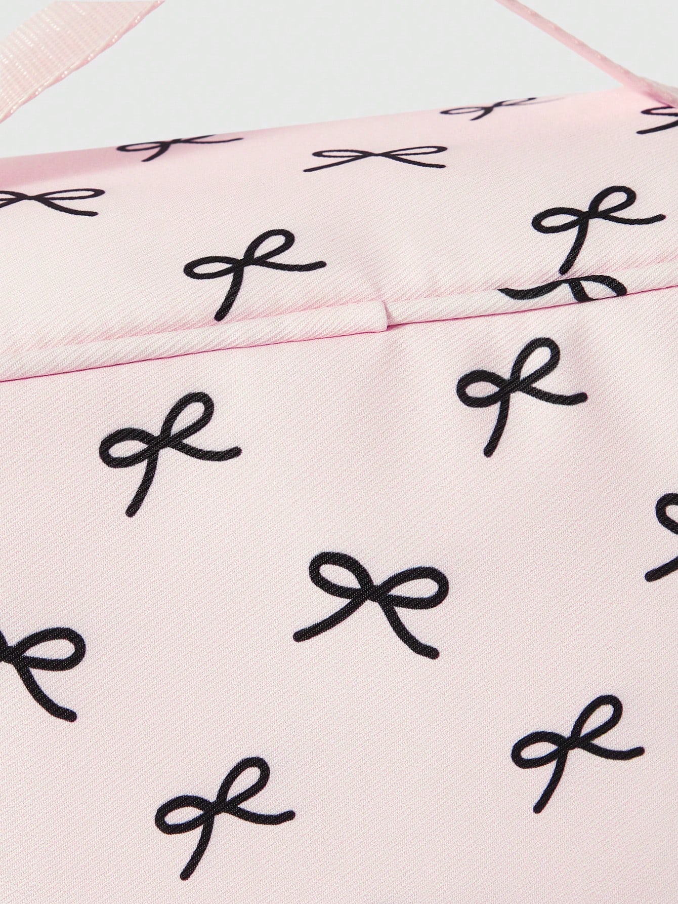 Kawaii Cartoon Pink Bow Large Capacity Portable Cosmetic Pouch For Women