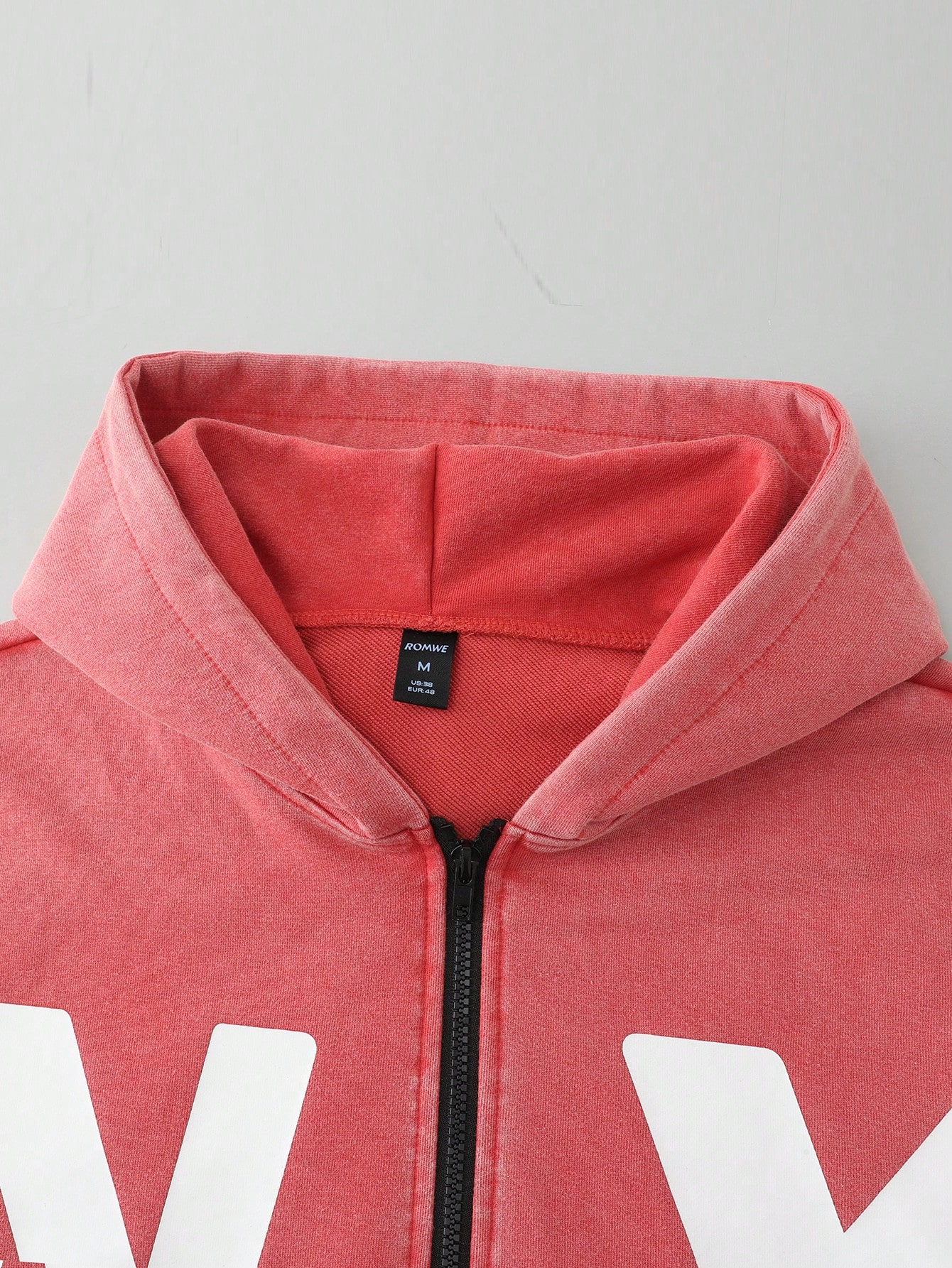 Street Life Men's Distressed Letter Print Long Sleeve Hooded Sweatshirt Sweatshirt, Street Style
