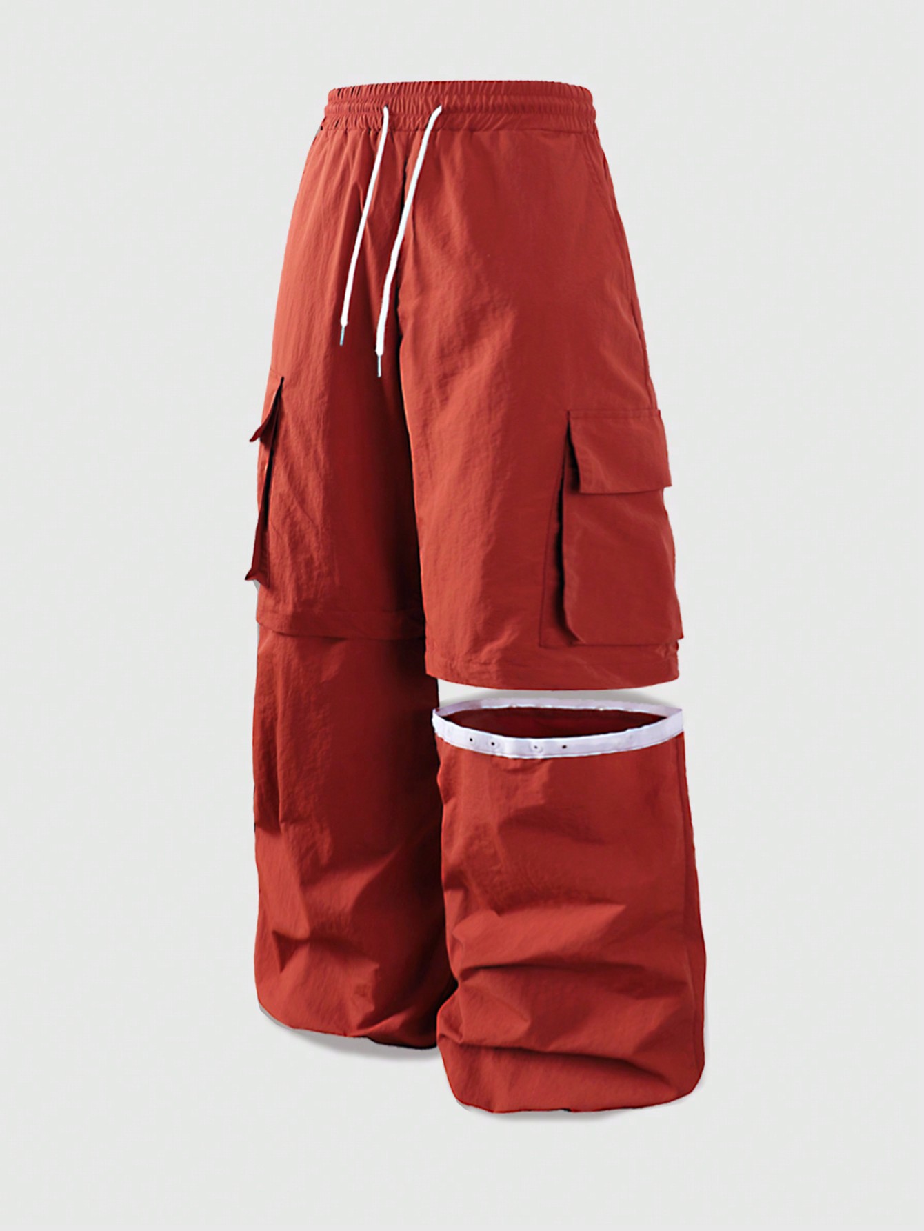 Street Life Casual Men's Loose Fit Cargo Pants With Detachable Leg, Vintage Street Style