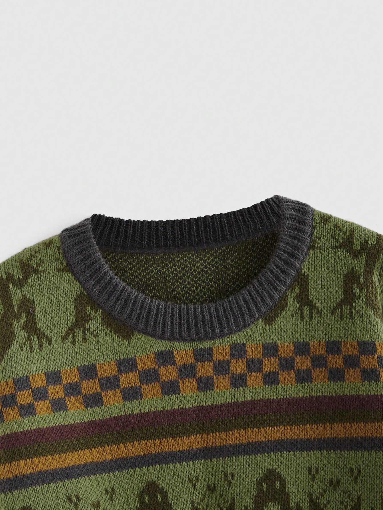 Fairycore Frog Pattern Knitted Pullover Sweater, Nature Inspired