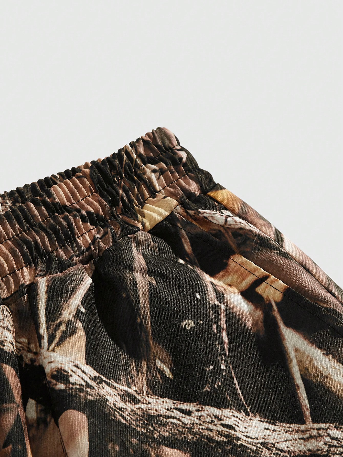 Street Life Men's Camouflage Withered Branch & Star Print Lace-Up Front Casual Pants