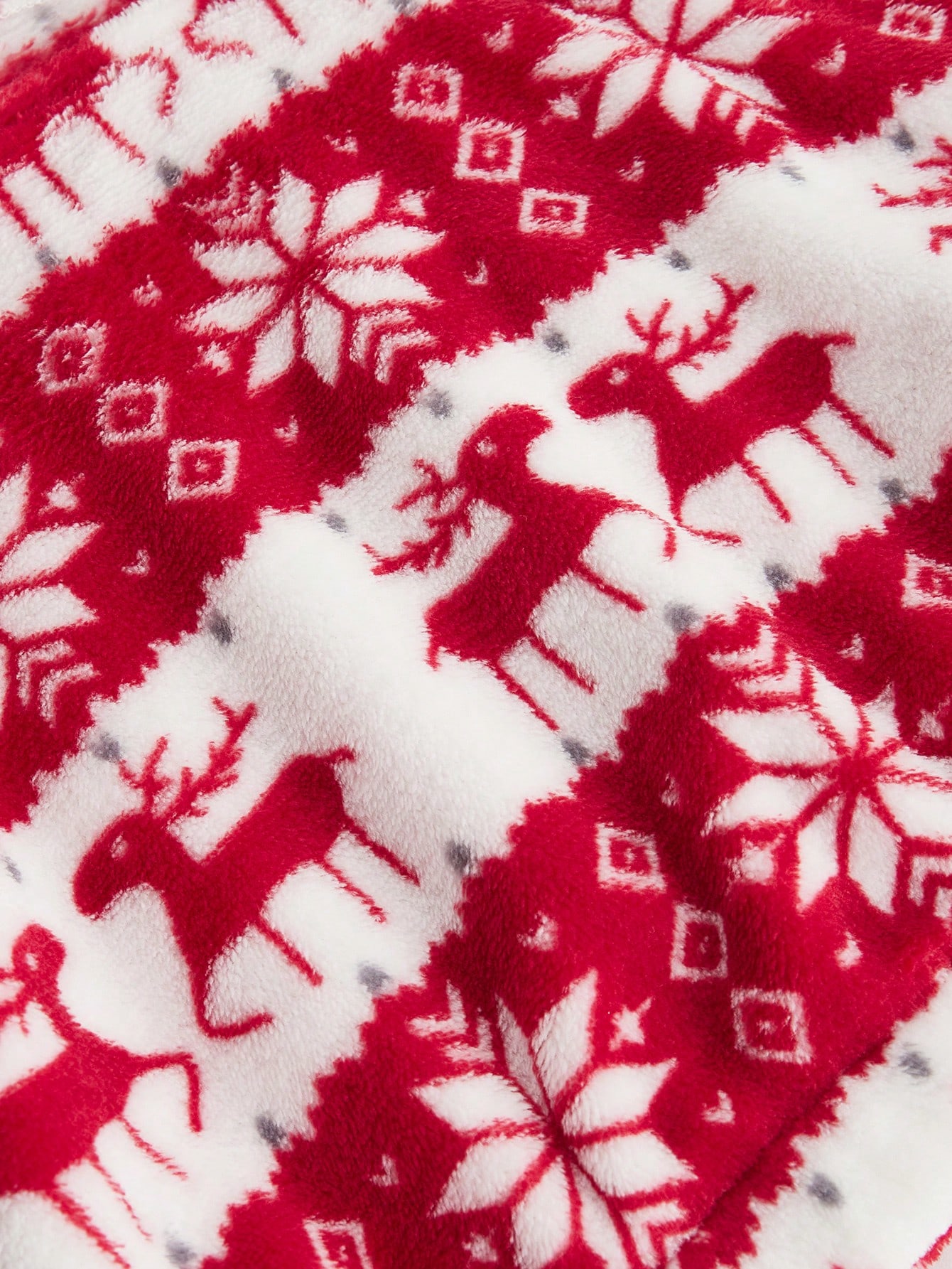 Christmas Plush Tank Top & Shorts Loungewear Pajama Set, For Holiday