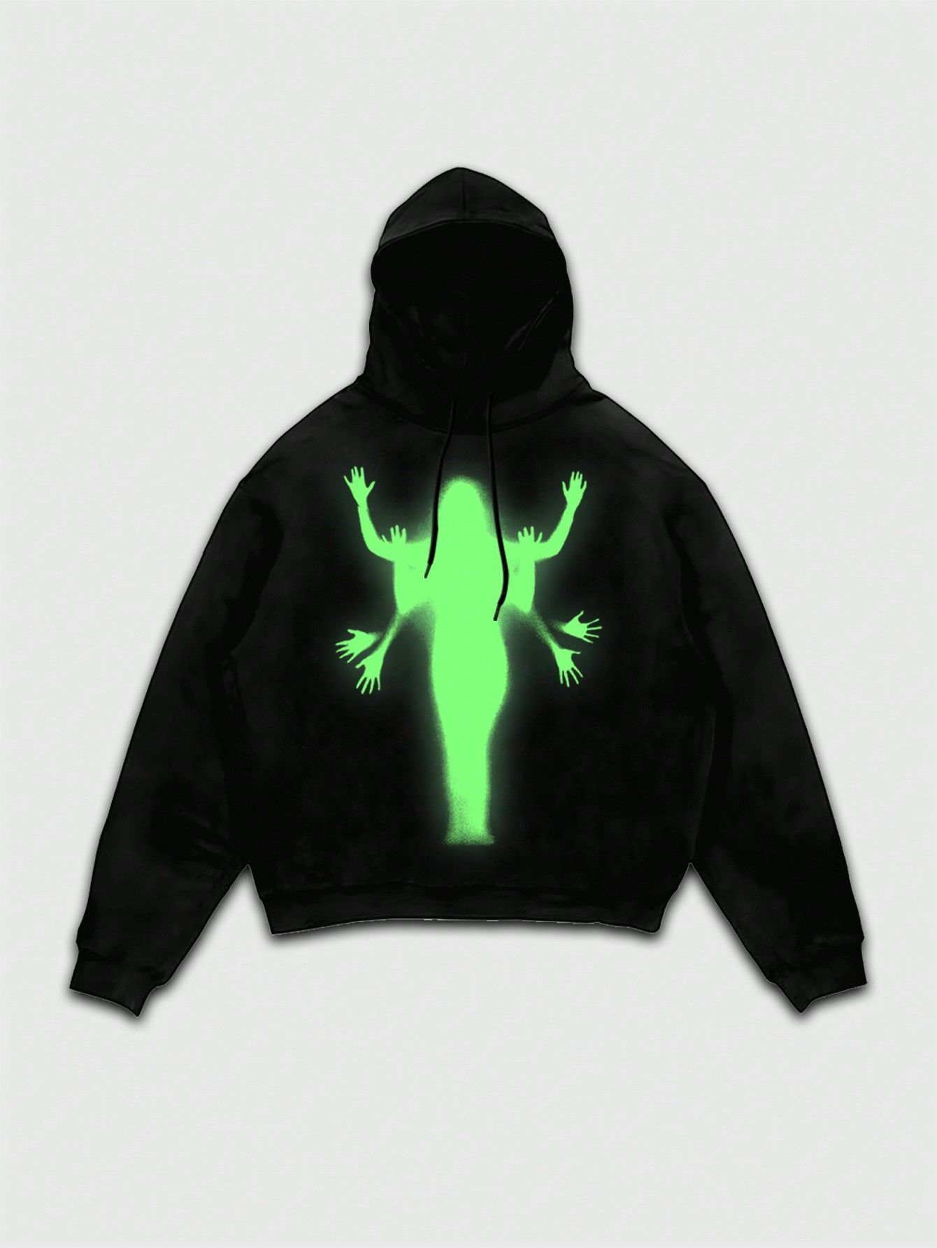 Street Life Men's Glow-In-The-Dark Graphic Printed Long Sleeve Hooded Sweatshirt, Autumn/Winter
