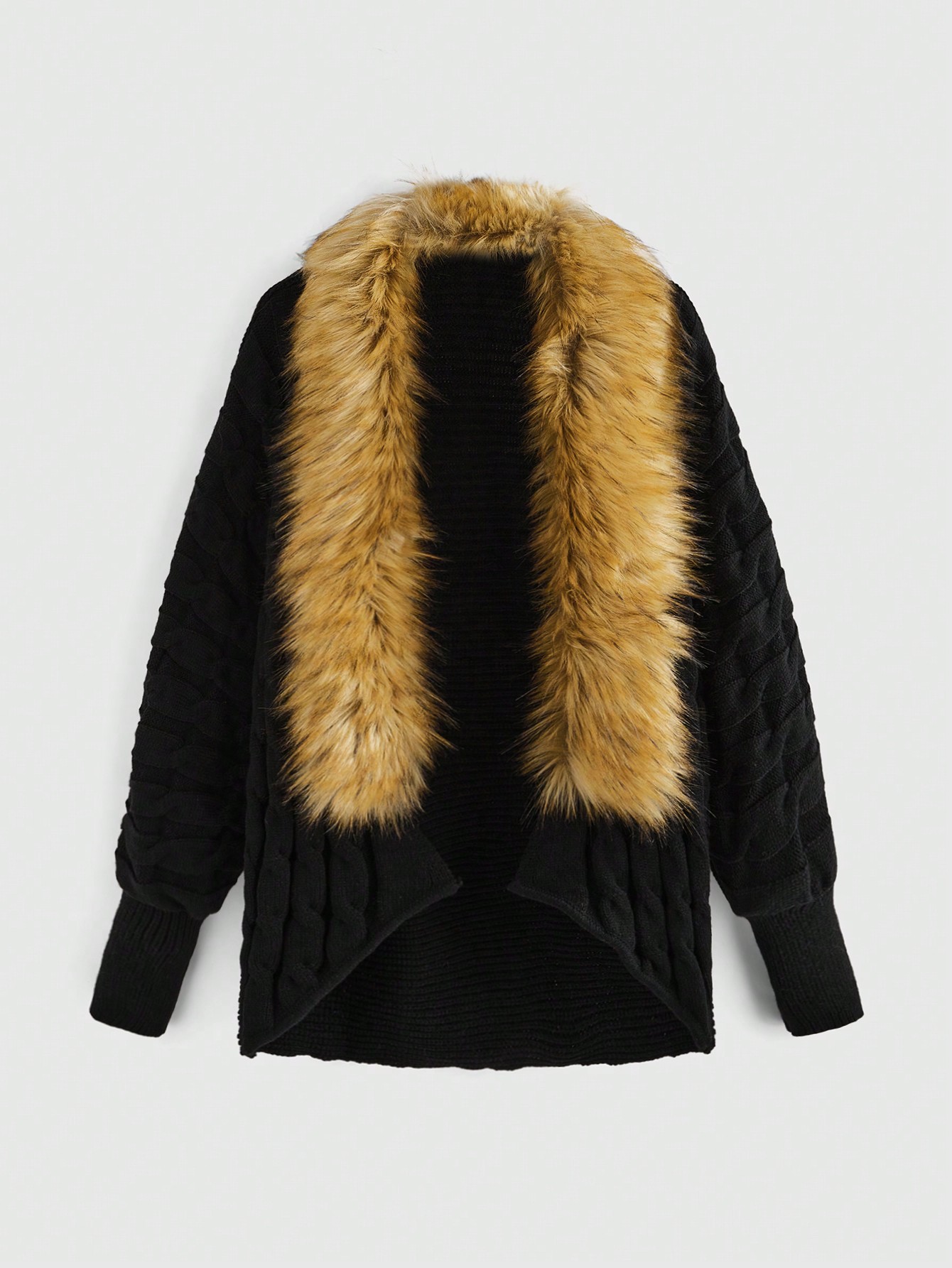 Fairycore Vintage Trendy Y2K Fuzzy Collar Cardigann