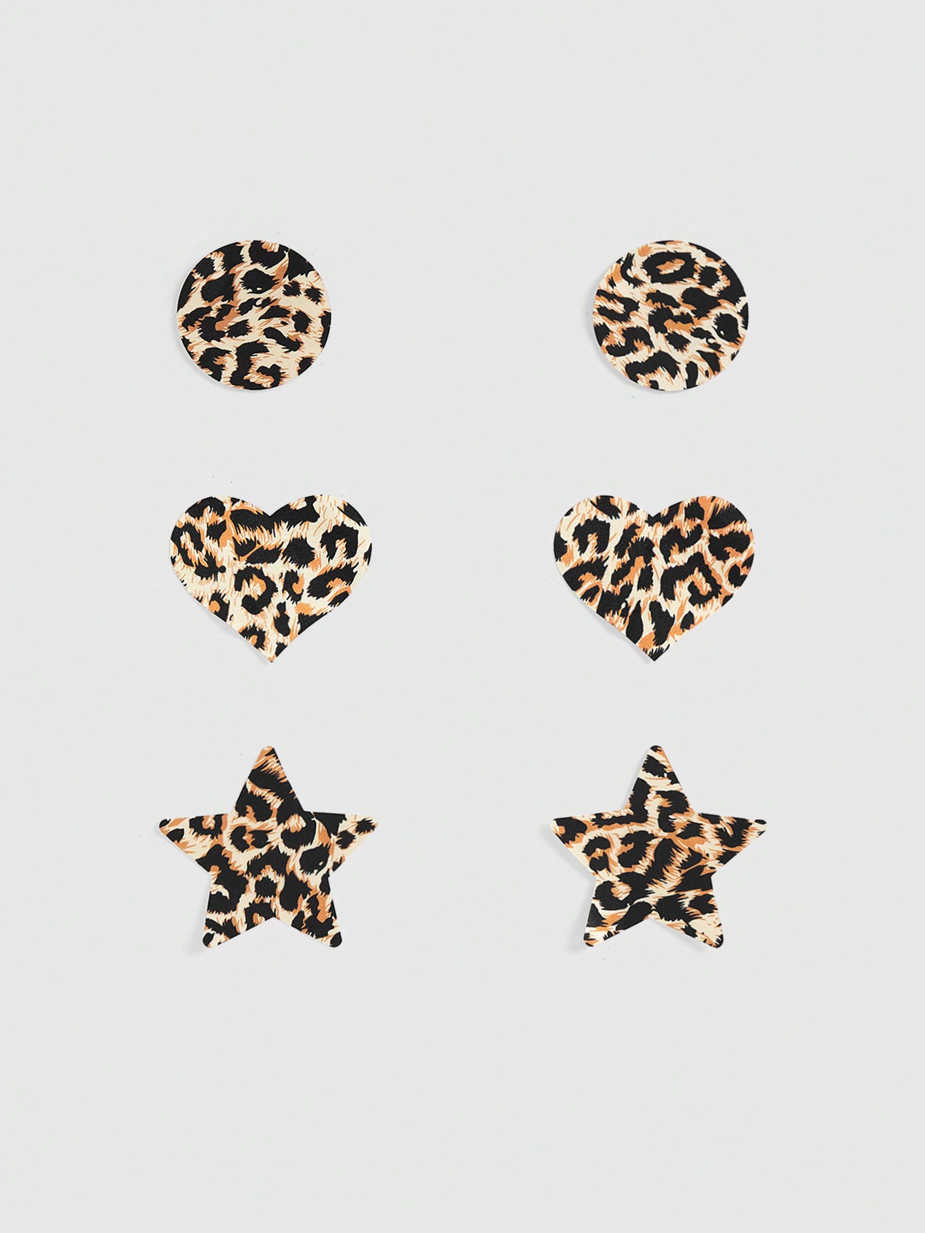 3 Pairs Y2K Leopard Print Disposable Breathable Nipple Cover Set