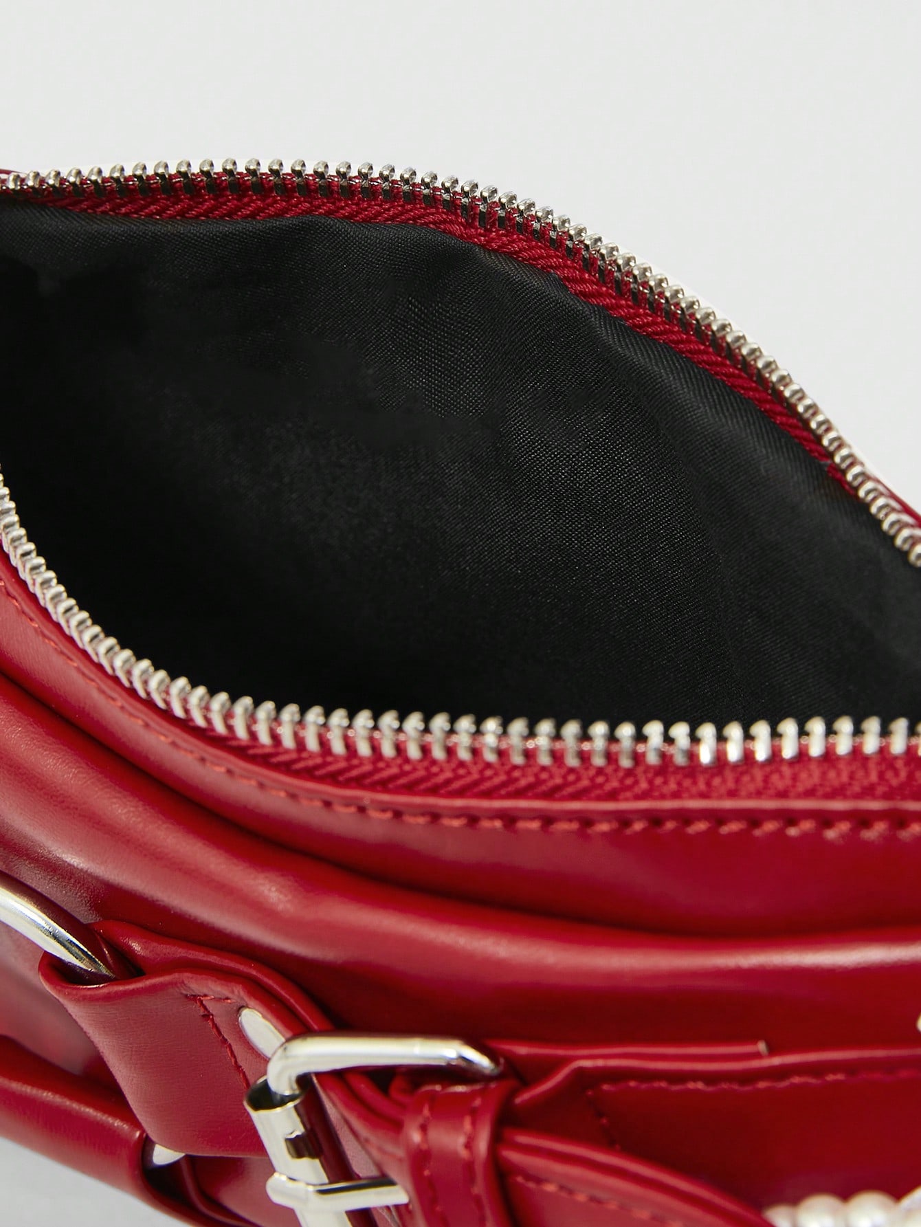 Kawaii 1pc Women Red One Shoulder Bag With Lace Bow Decor, Suitable For Autumn/Winter Outfit