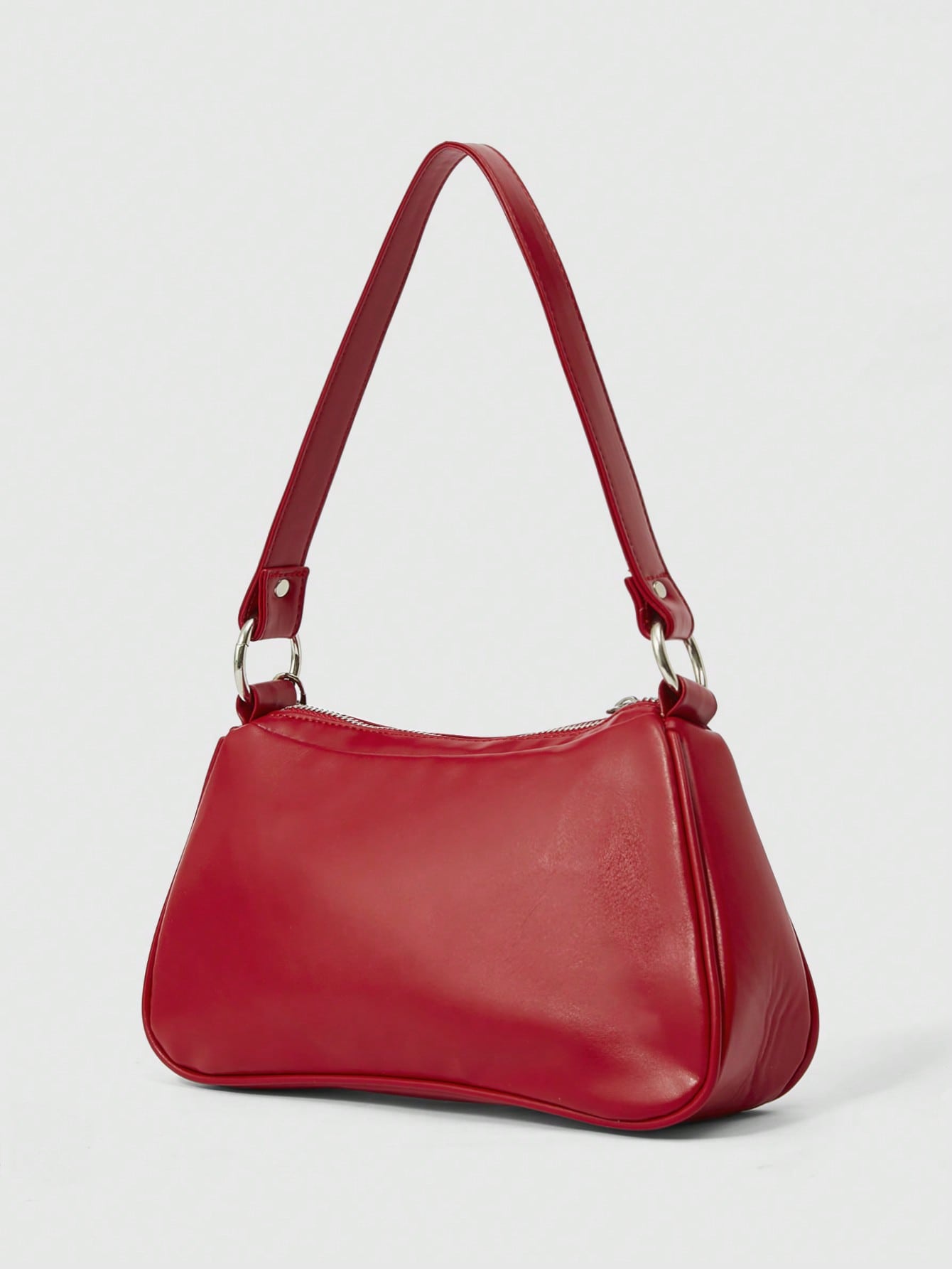 Kawaii 1pc Women Red One Shoulder Bag With Lace Bow Decor, Suitable For Autumn/Winter Outfit