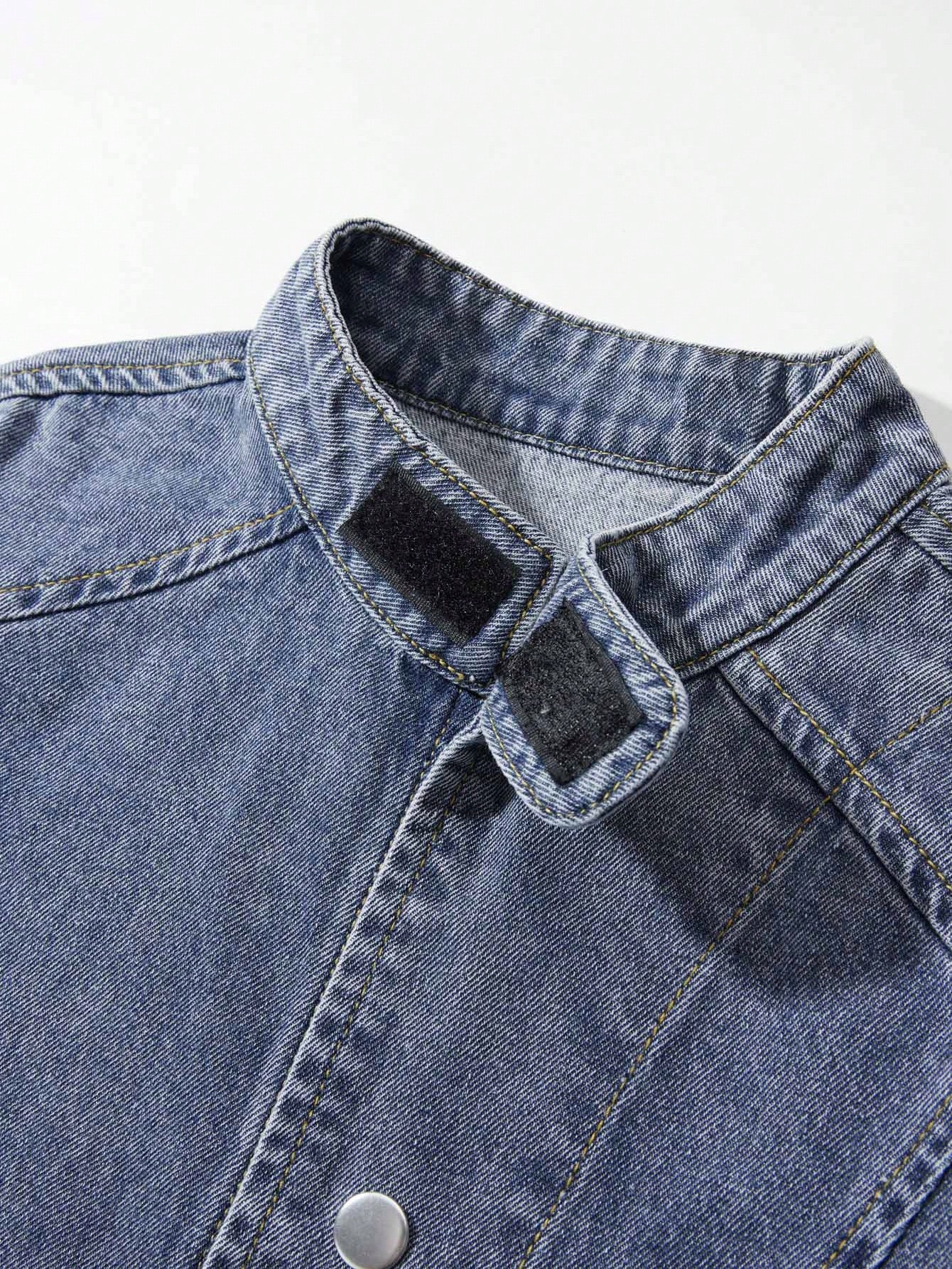 Street Life Men's Front Button Long Sleeve Simple Casual Denim Jacket