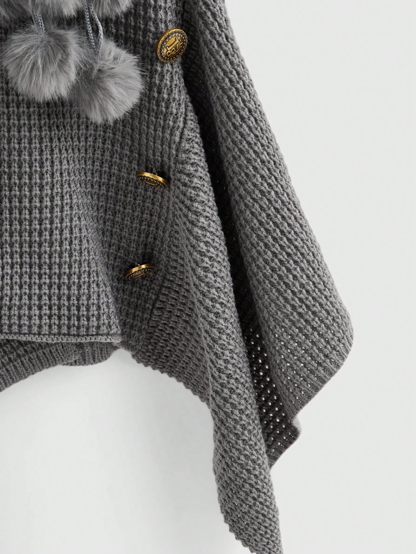 J-Fashion Vintage Fuzzy Ball Detachable Sweater Vest