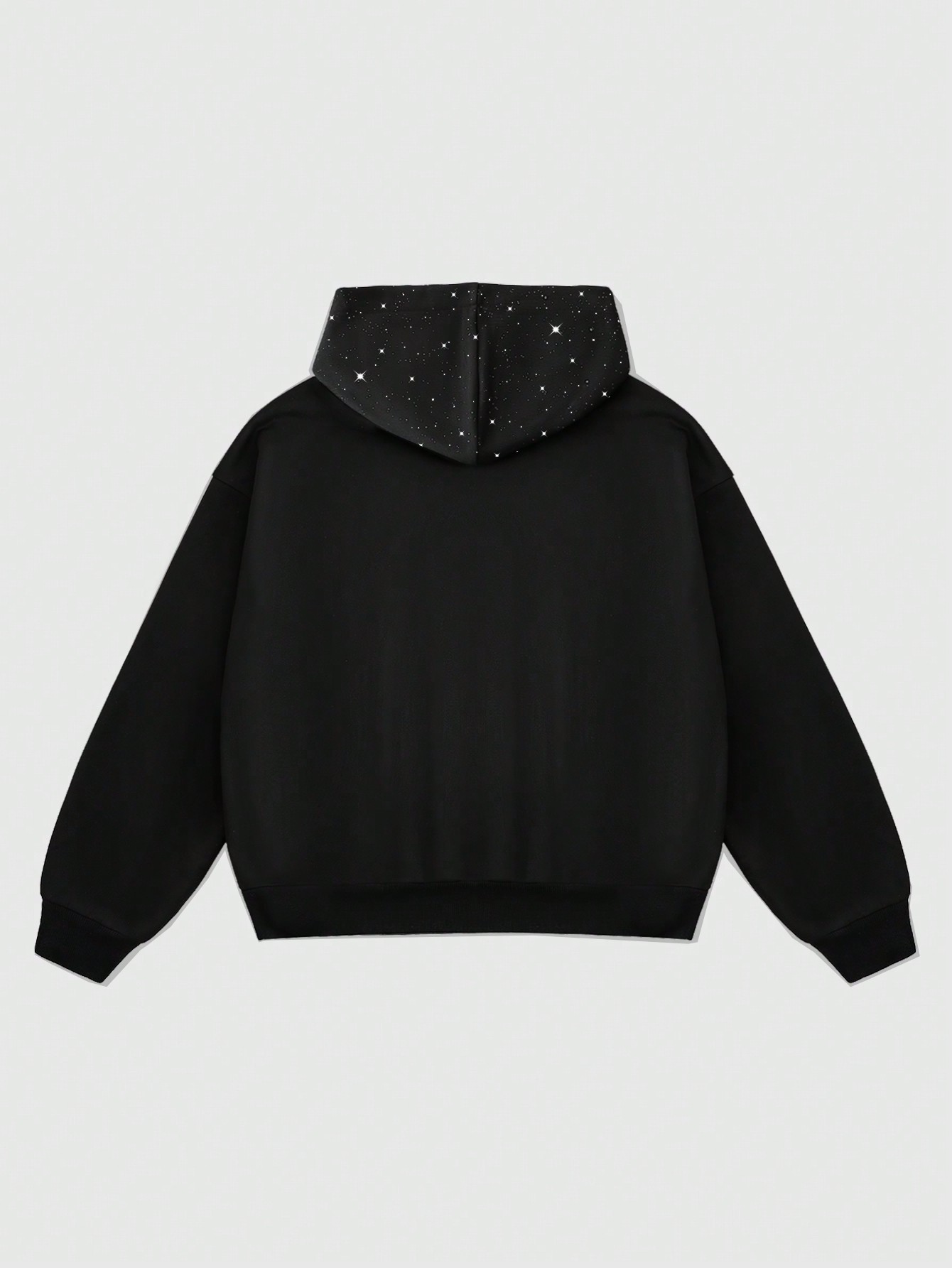 Street Life Men Loose Short Sparkle Trim Sweatshirt Sweatshirt, Street Style