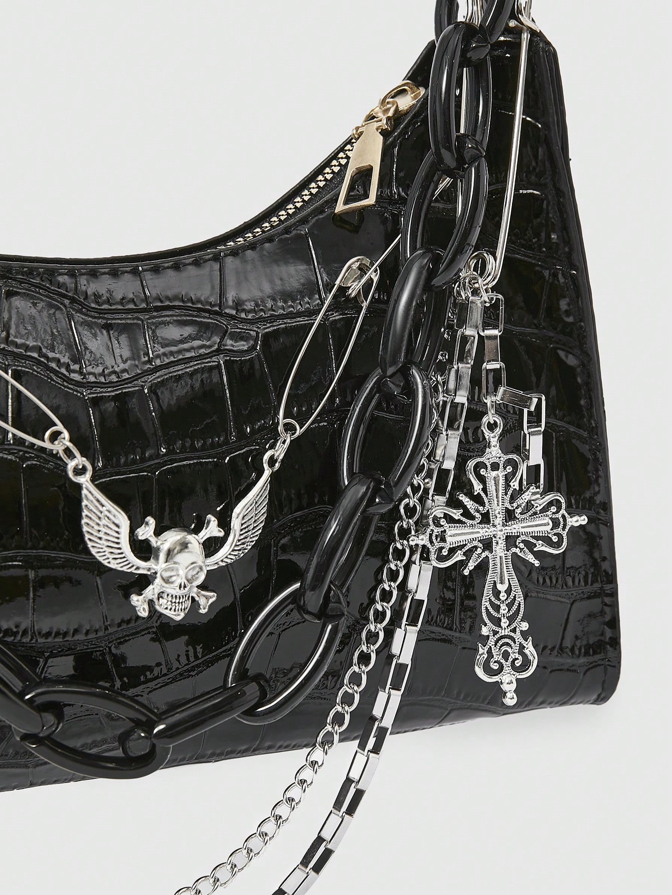 Goth Women's Casual One Shoulder Bag, Daily Use Organizer