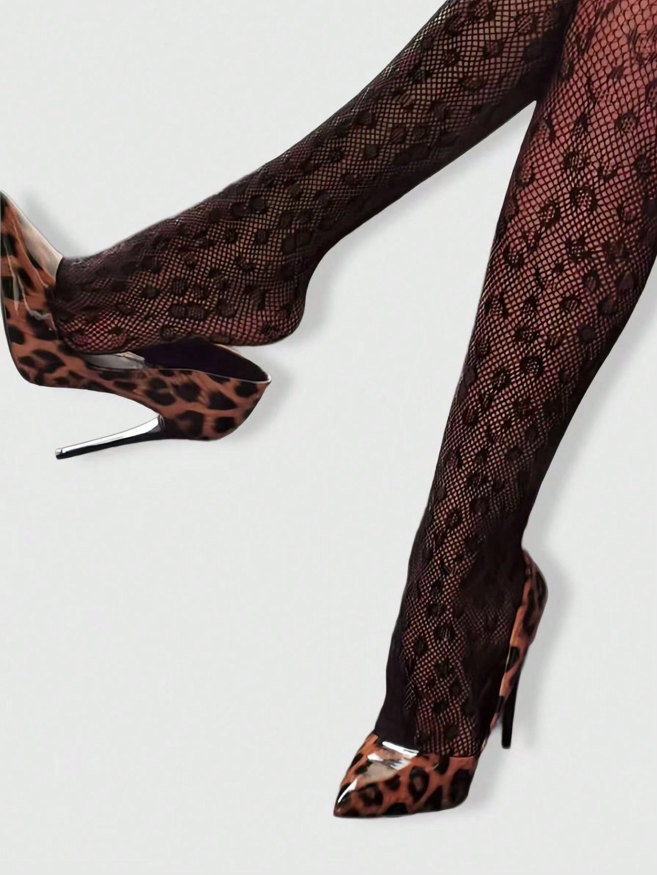 Goth 1pc Women's Leopard Print High Stretch Pantyhose / Tights / Leggings