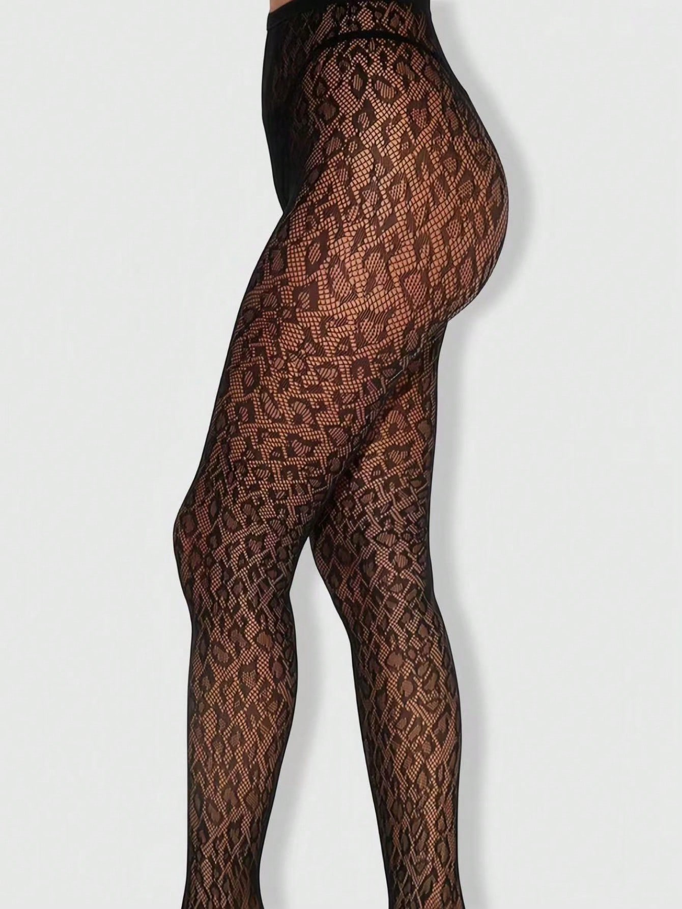 Goth 1pc Women's Leopard Print High Stretch Pantyhose / Tights / Leggings