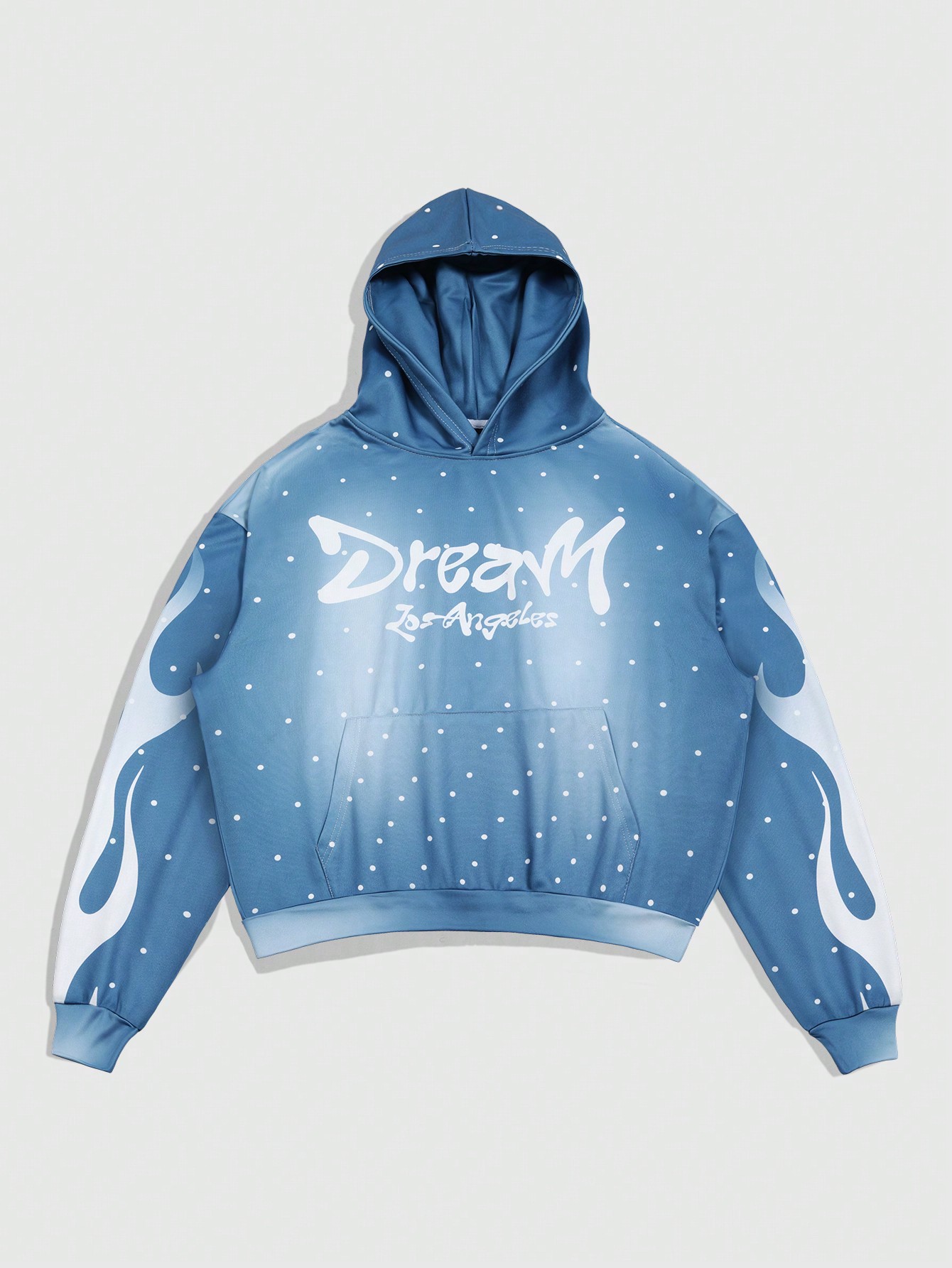 Street Life Men's Letter Print Pocket Casual Pullover Hoodie, Minimalist Design