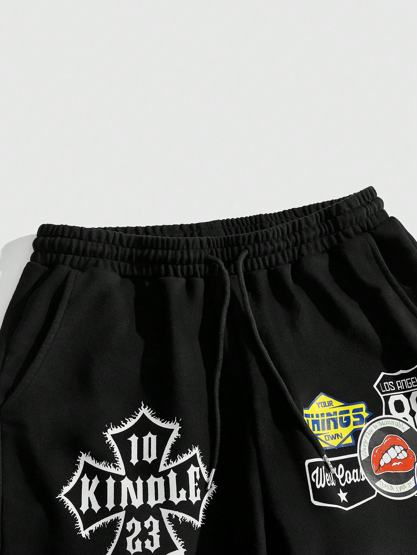 Street Life Men's Racing & Flame Print Flared Sweatpants