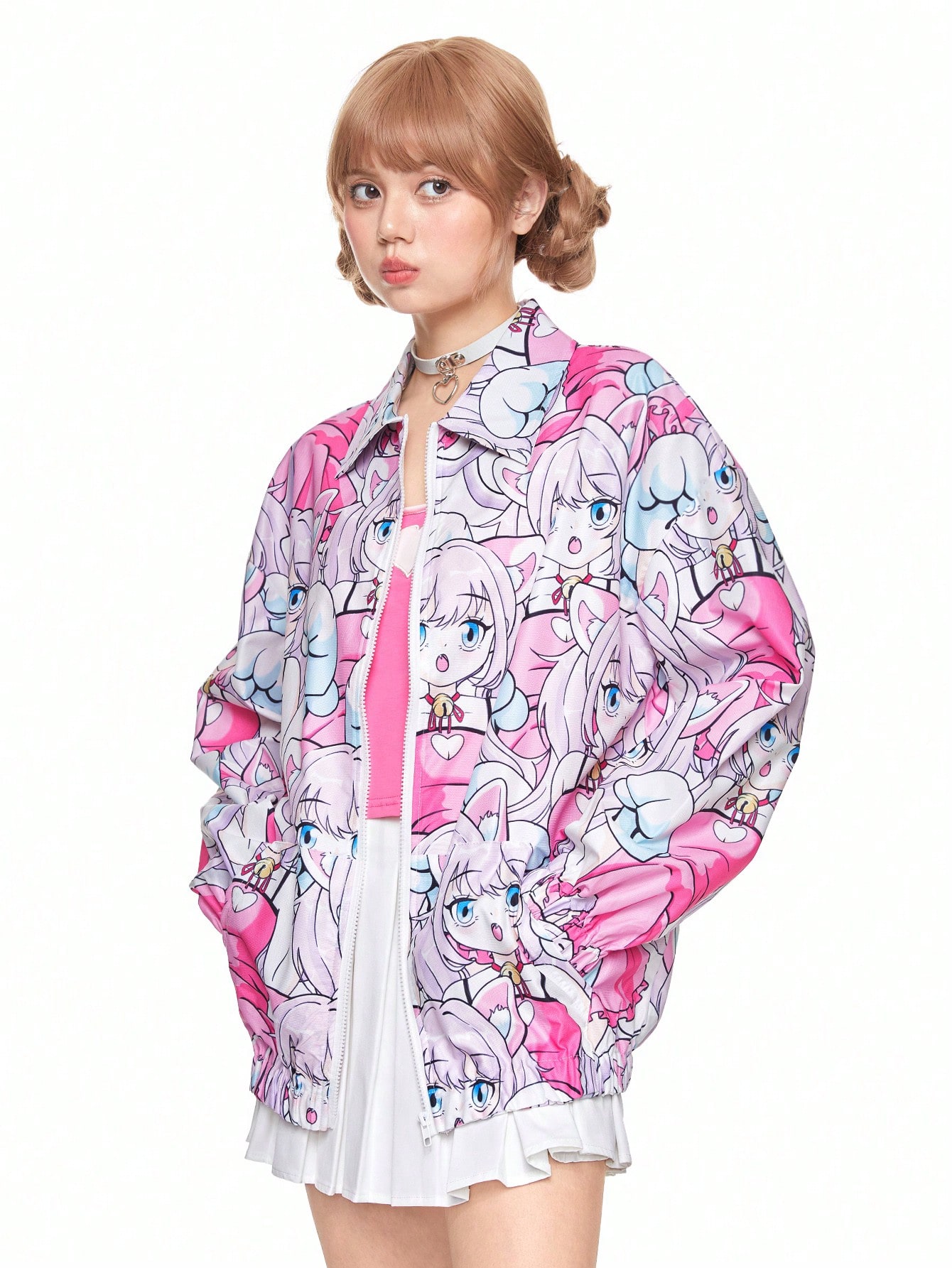 Anime Cute Cartoon Cat Girl Women Jacket