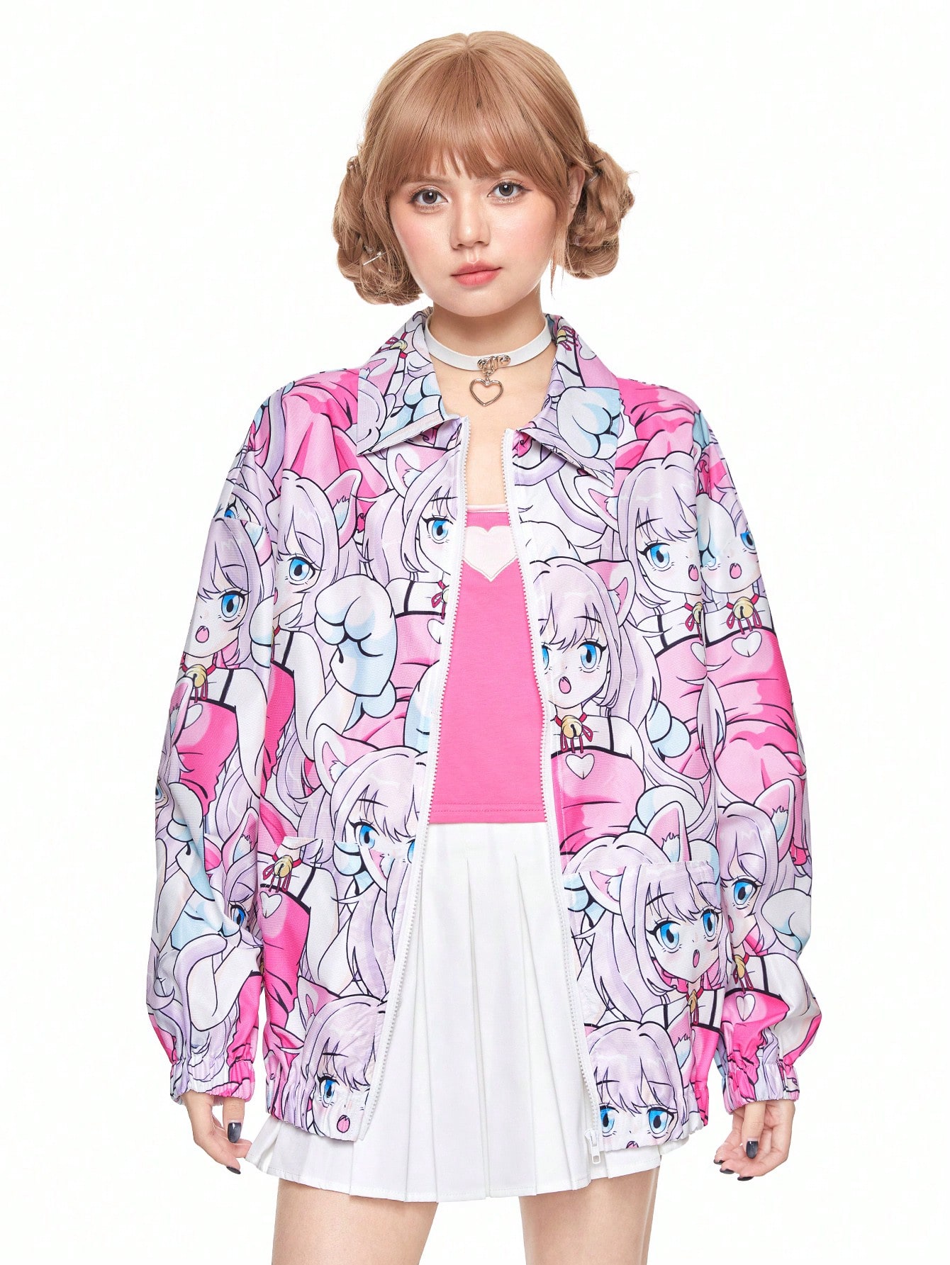 Anime Cute Cartoon Cat Girl Women Jacket