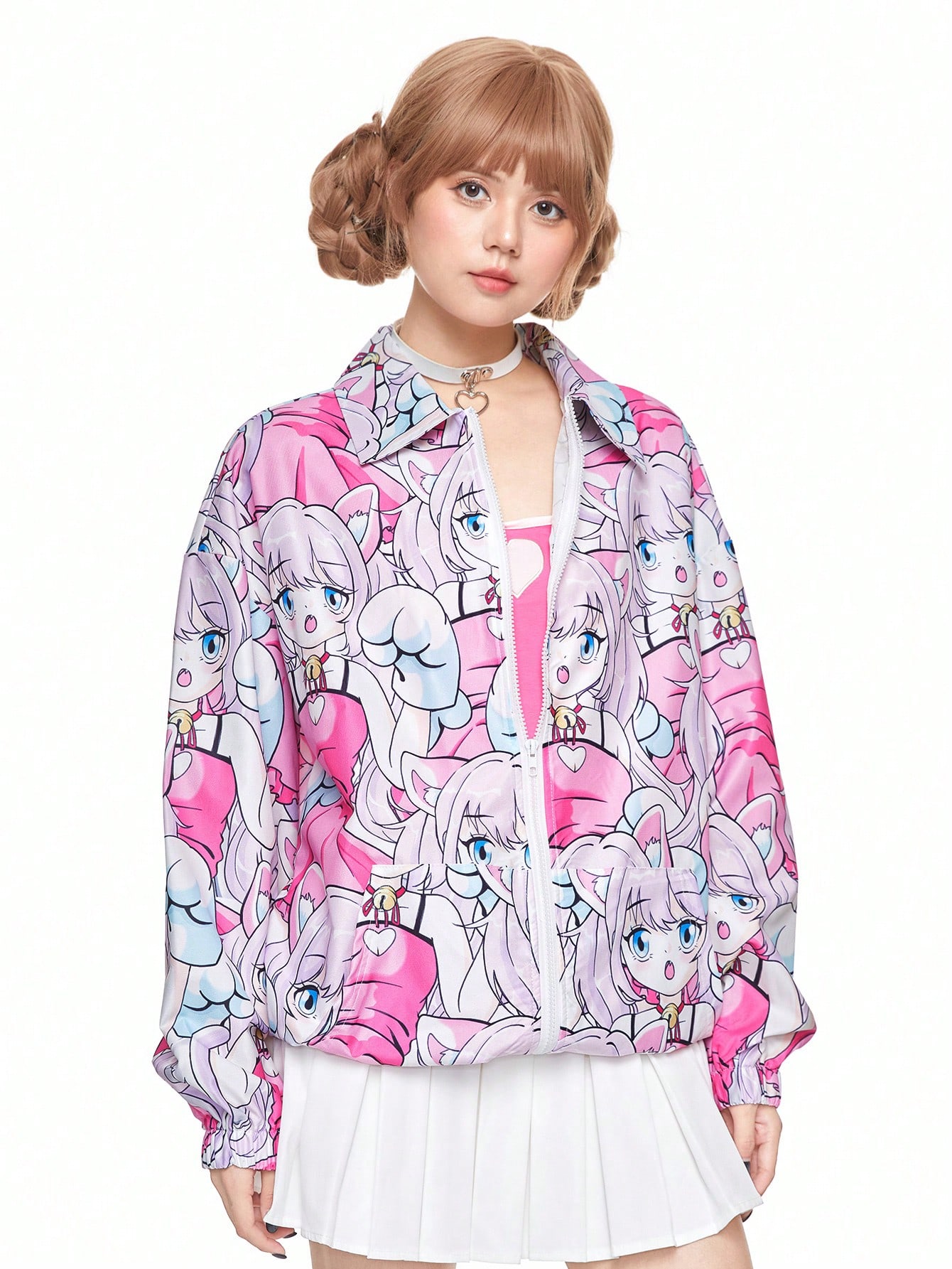 Anime Cute Cartoon Cat Girl Women Jacket