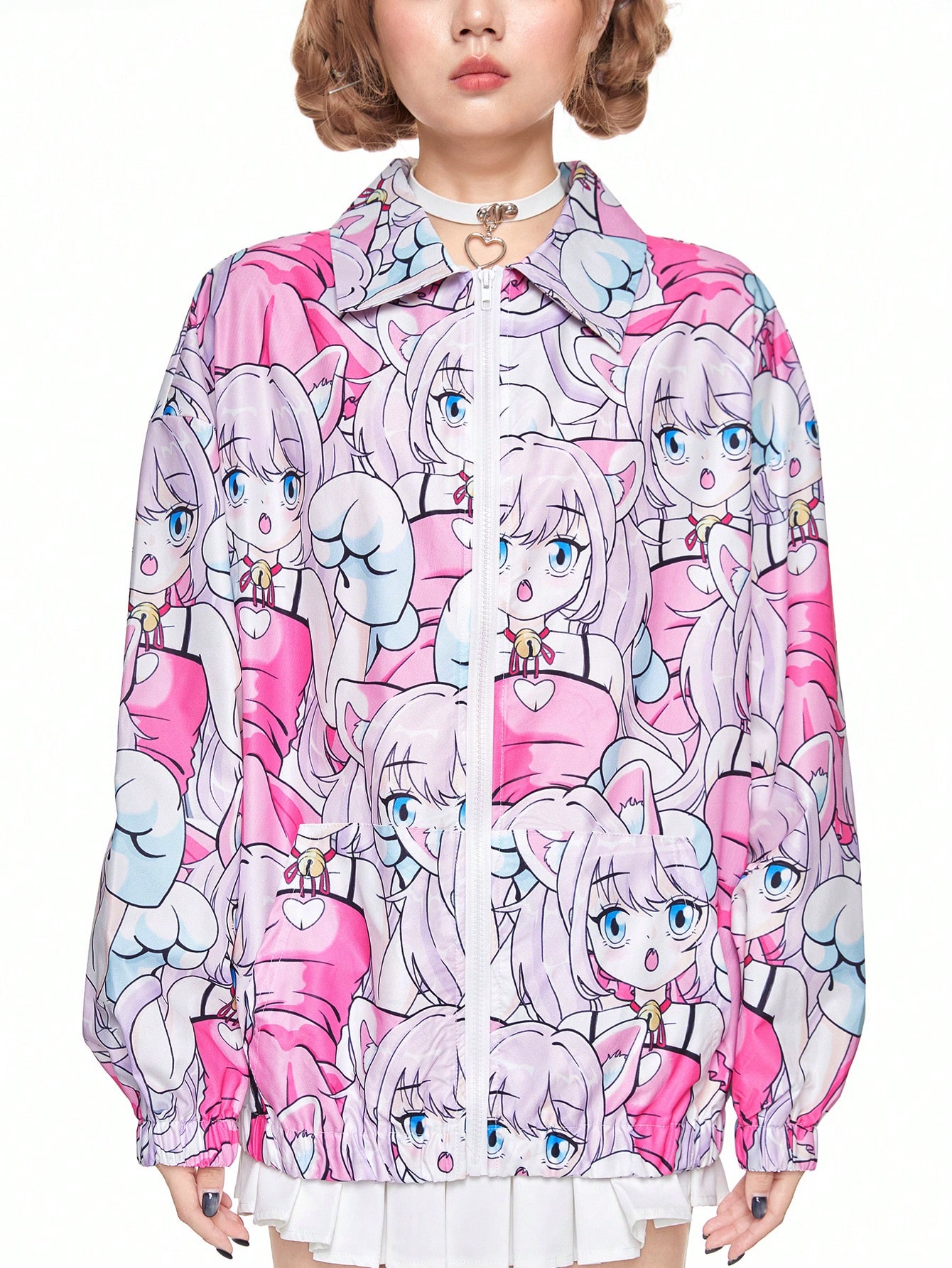 Anime Cute Cartoon Cat Girl Women Jacket