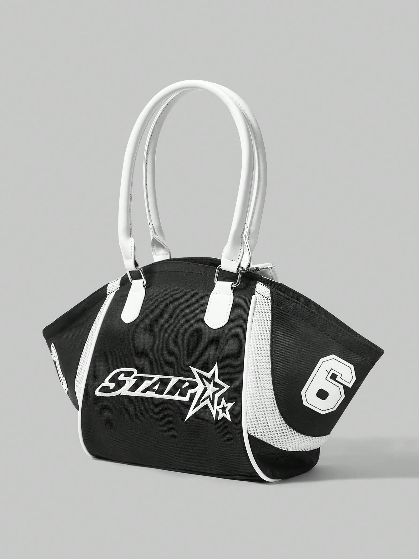 Grunge Punk Large Capacity Letter Print Tote Bag, Suitable For Commuting And Travel