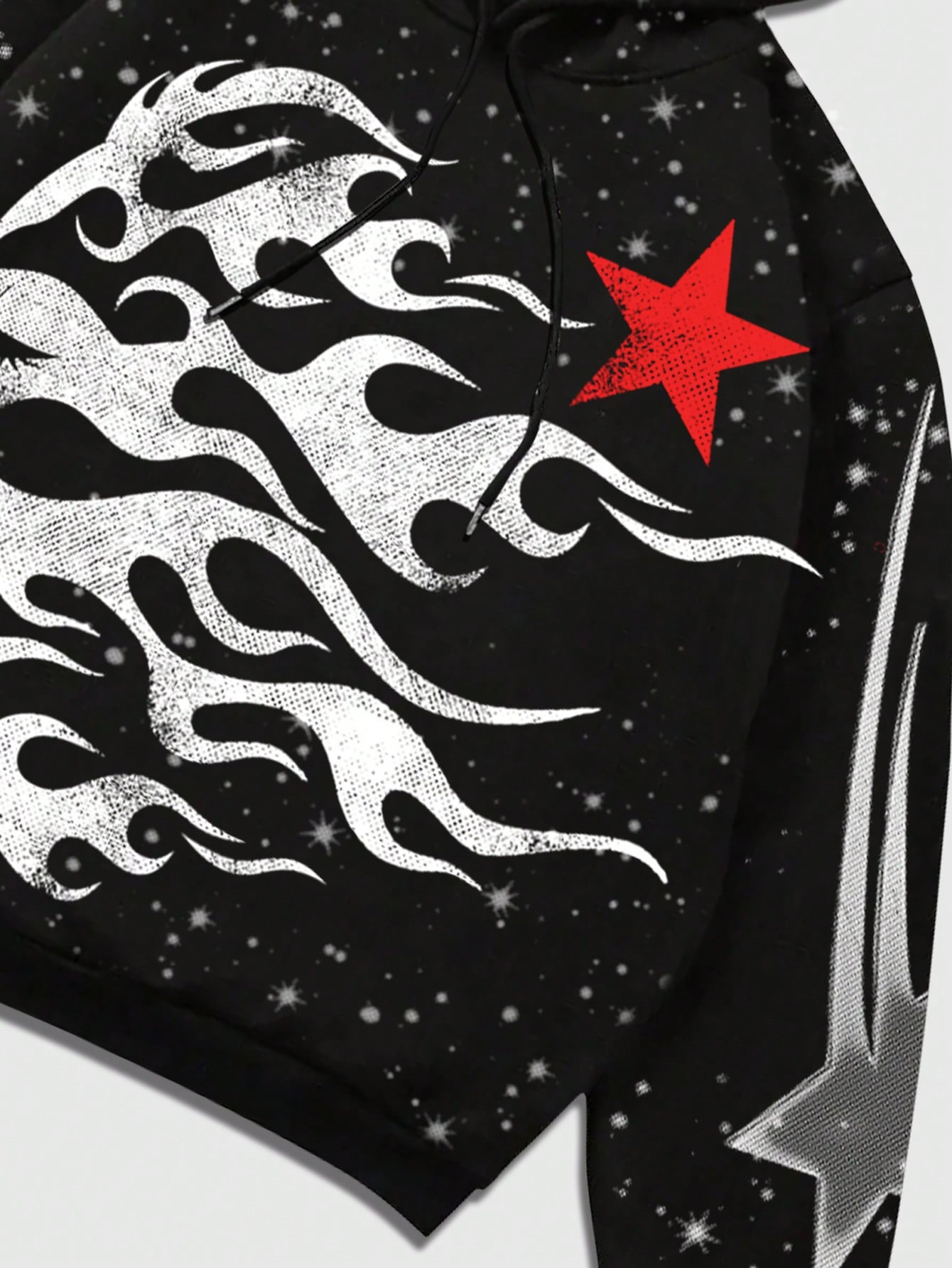 Street Life Men's Casual Figure Print Drawstring Hoodie, Autumn/Winter