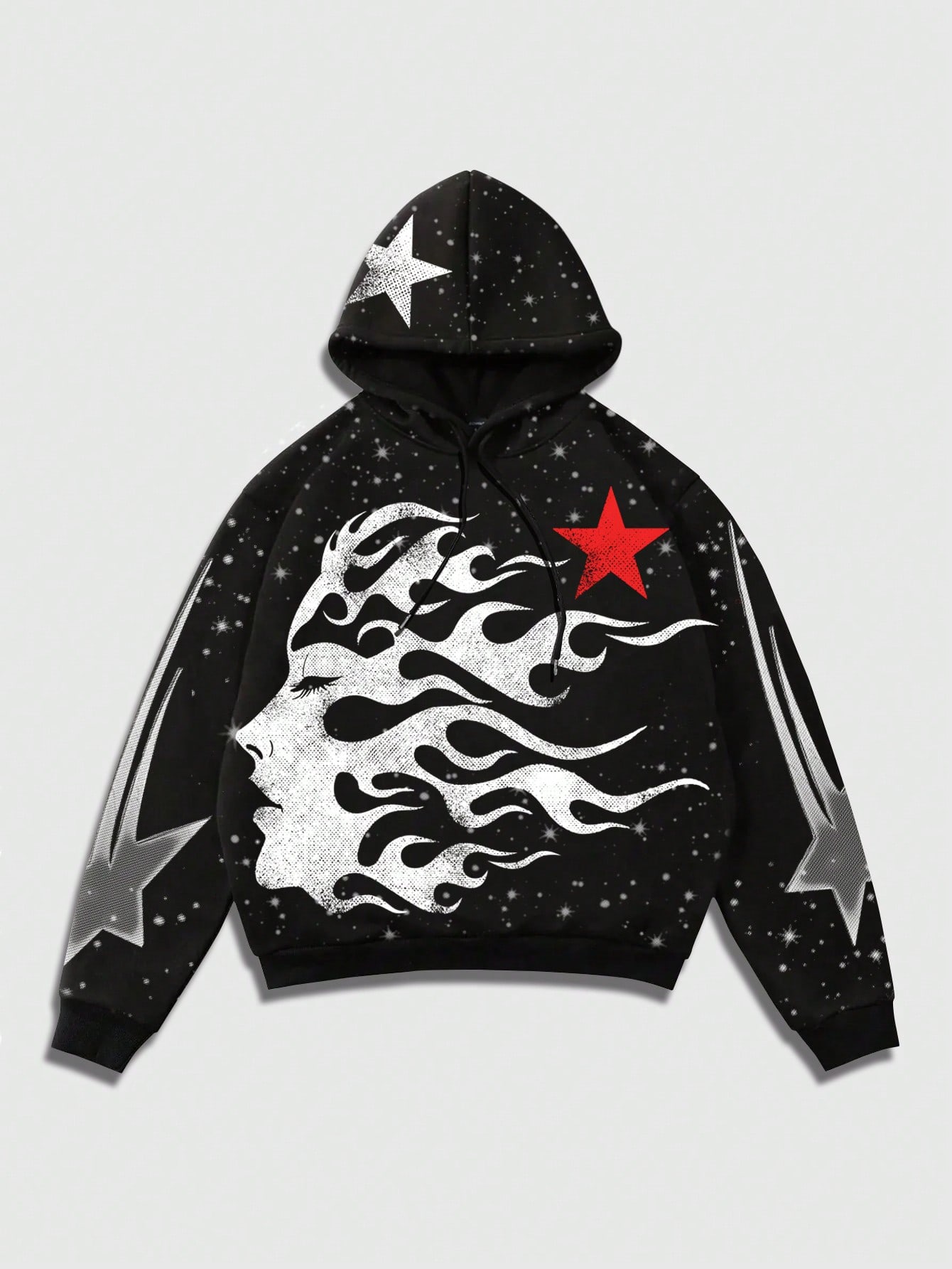 Street Life Men's Casual Figure Print Drawstring Hoodie, Autumn/Winter